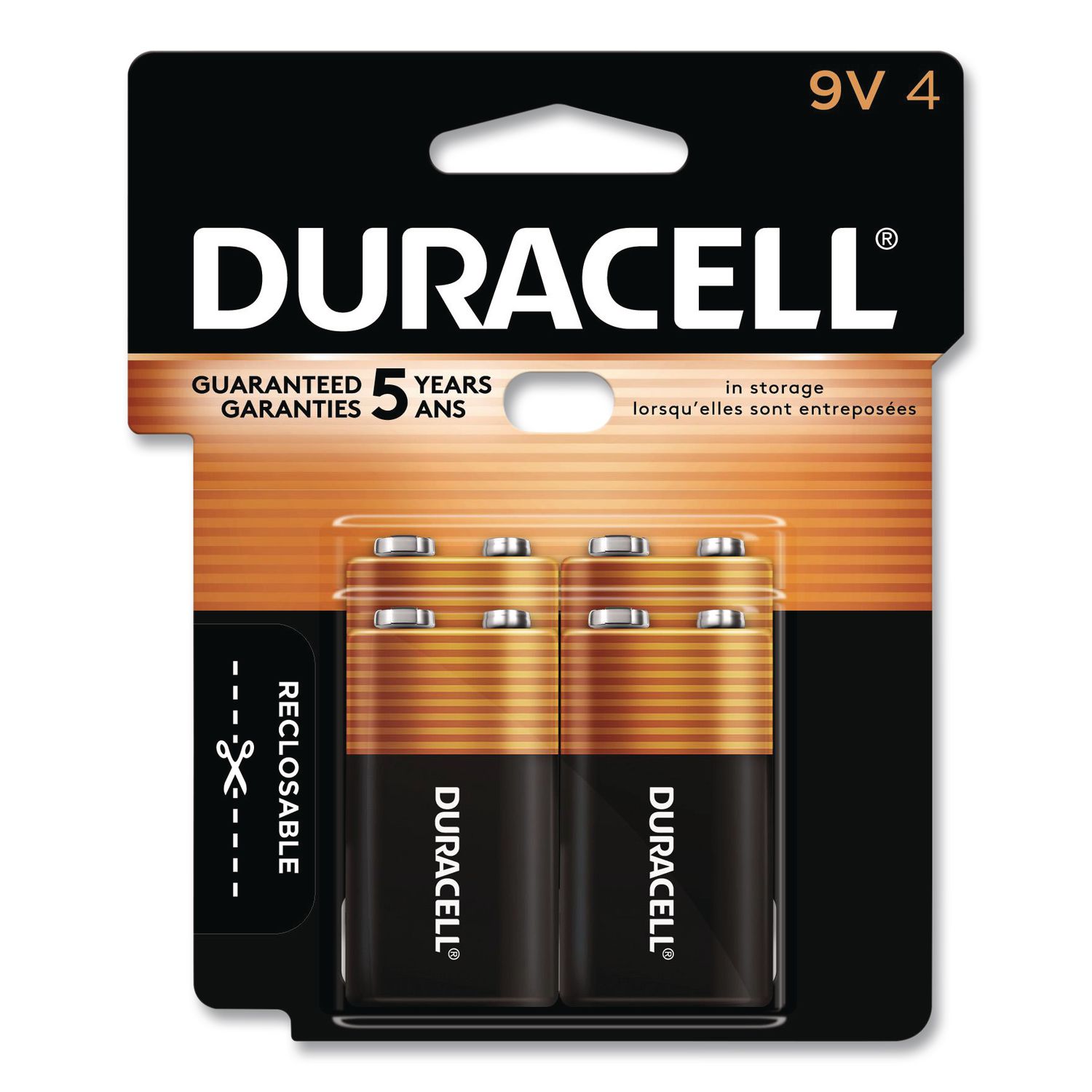 CopperTop Alkaline 9V Batteries, 4/Pack DURMN16RT4Z