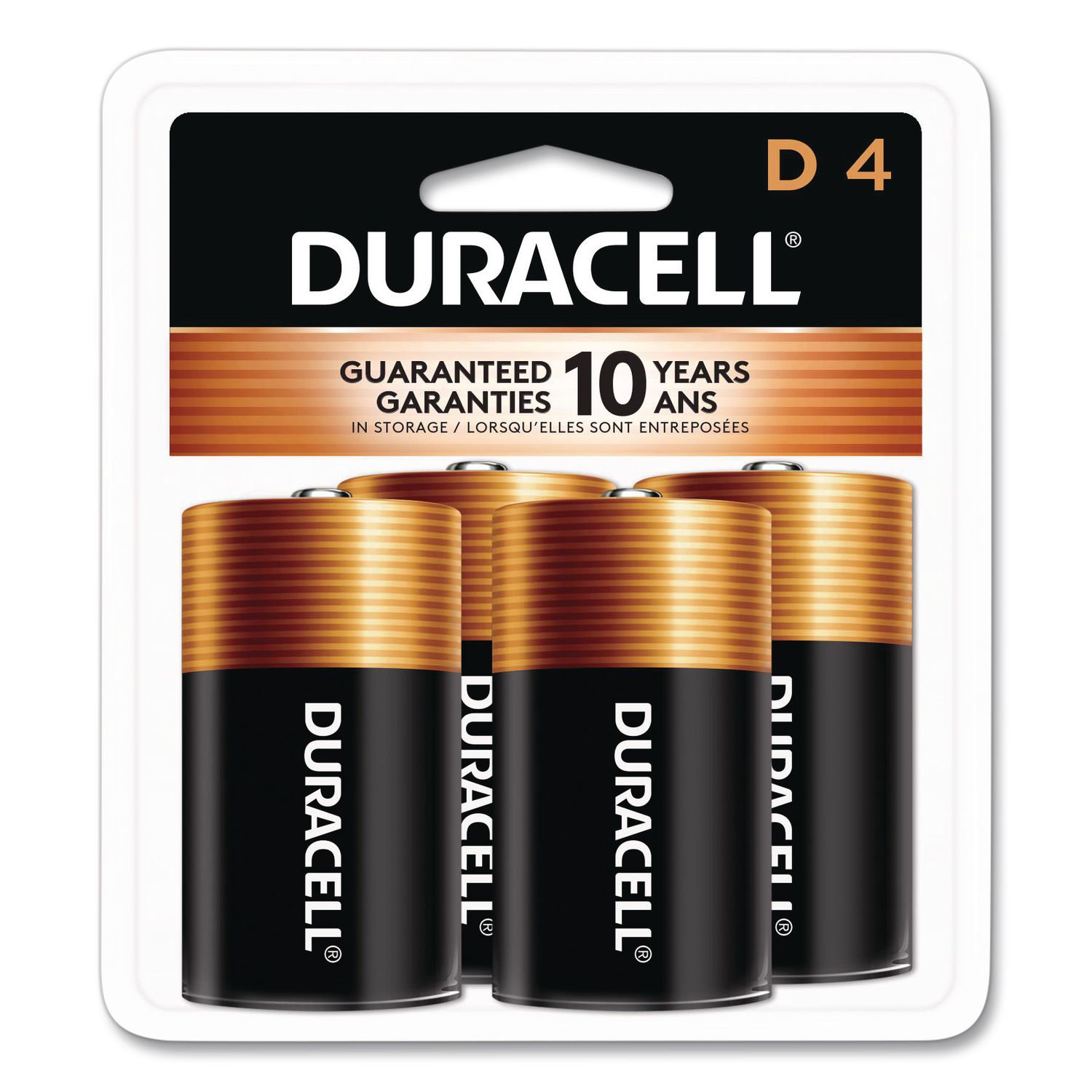 CopperTop Alkaline D Batteries, 4/Pack DURMN1300R4Z