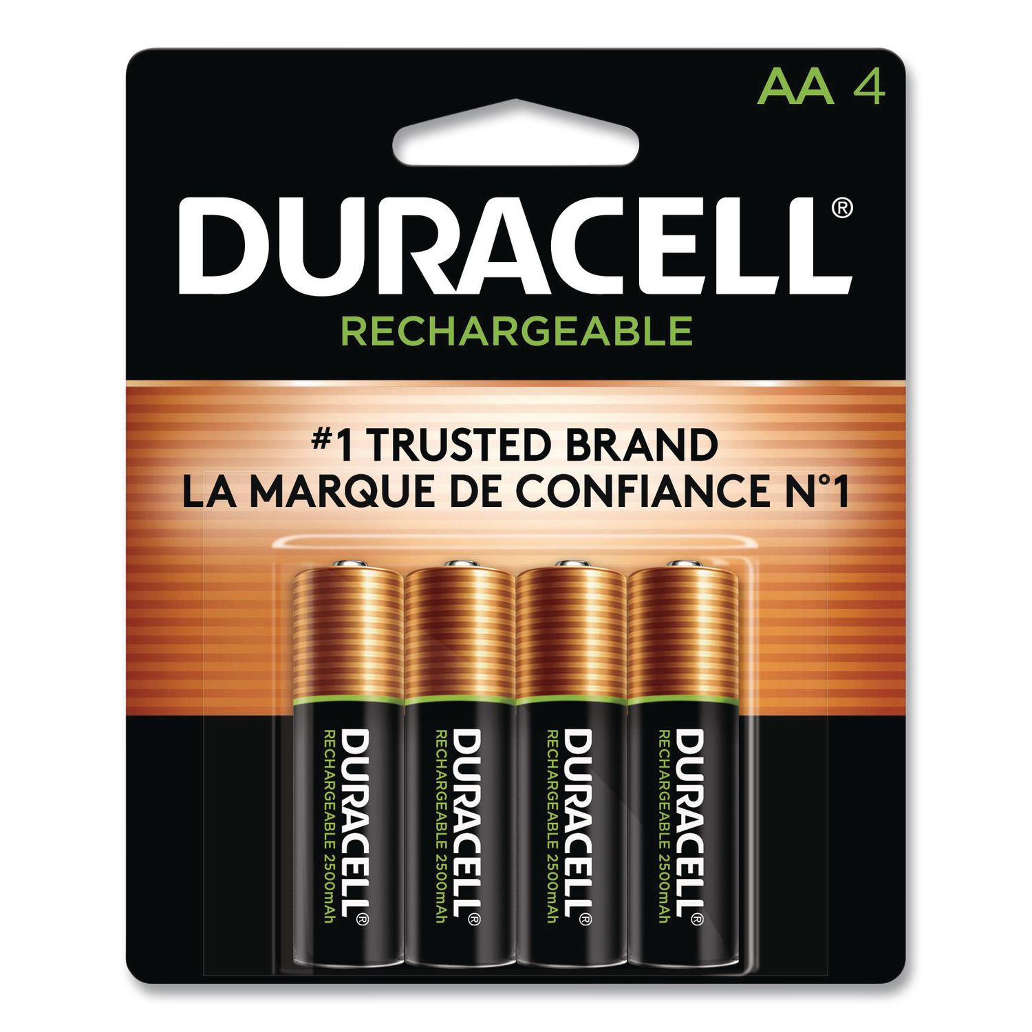 Rechargeable StayCharged NiMH Batteries, AA, 4/Pack DURNLAA4BCD