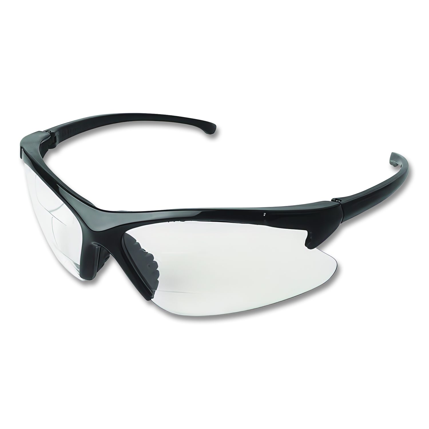 V60 30-06* Safety Reader Eyewear, 2.0+ Diopter, Black Half Frame, Clear Dual Lens