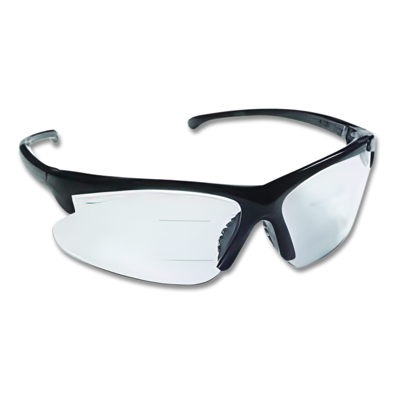 V60 30-06* RX Safety Eyewear 3011719, 2.5+ Diopter, Black Half Frame, Clear Dual Lens