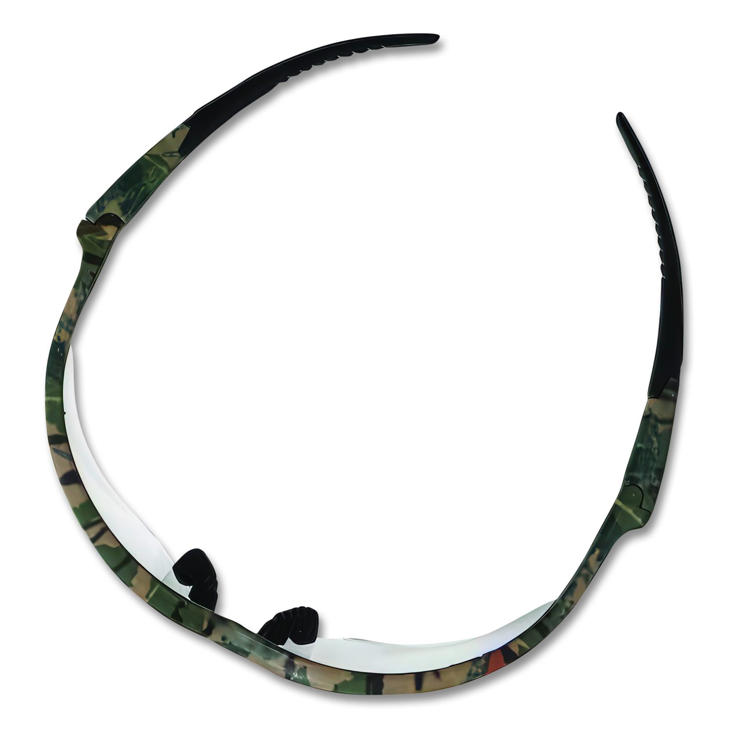 Nemesis Safety Glasses, Camo Half Frame, Clear Dual Lens