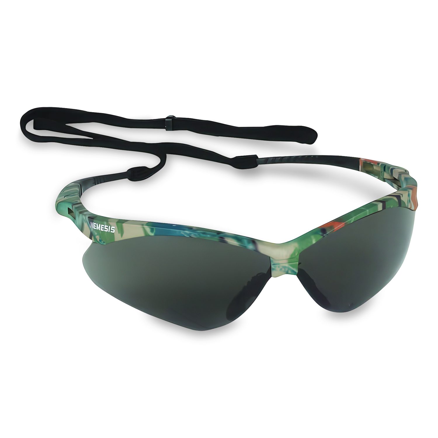 Nemesis Safety Glasses, Camo Half Frame, Smoke Dual Lens