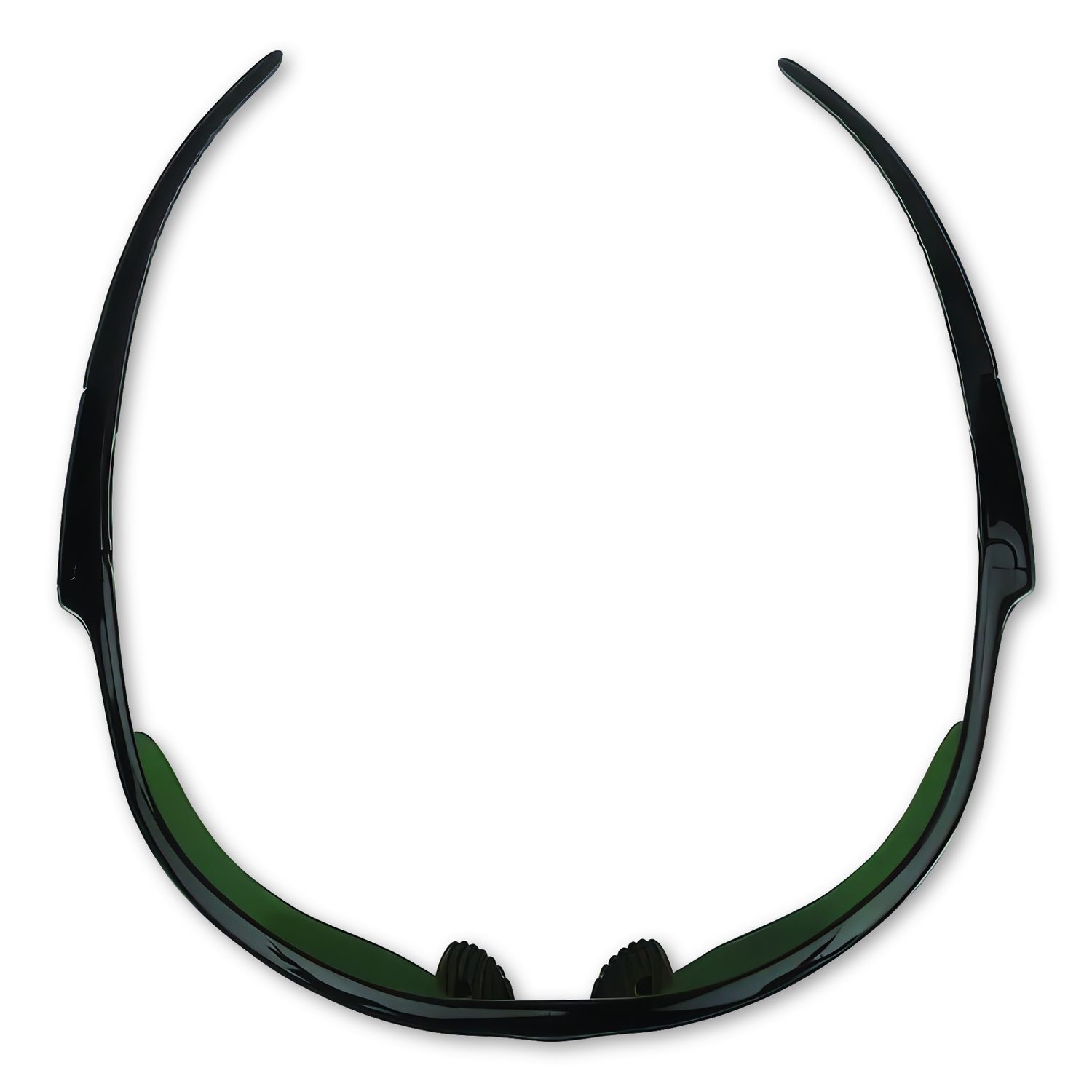 Nemesis Safety Glasses, Black Half Frame, Green Shade 5 VLT Dual Lens