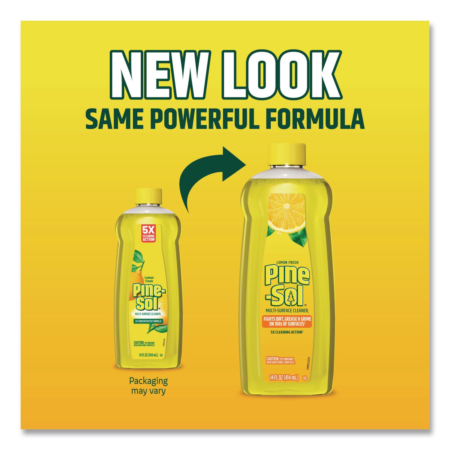 Multi-Surface Cleaner Concentrated, Lemon Fresh Scent, 14 oz Bottle, 12/Carton
