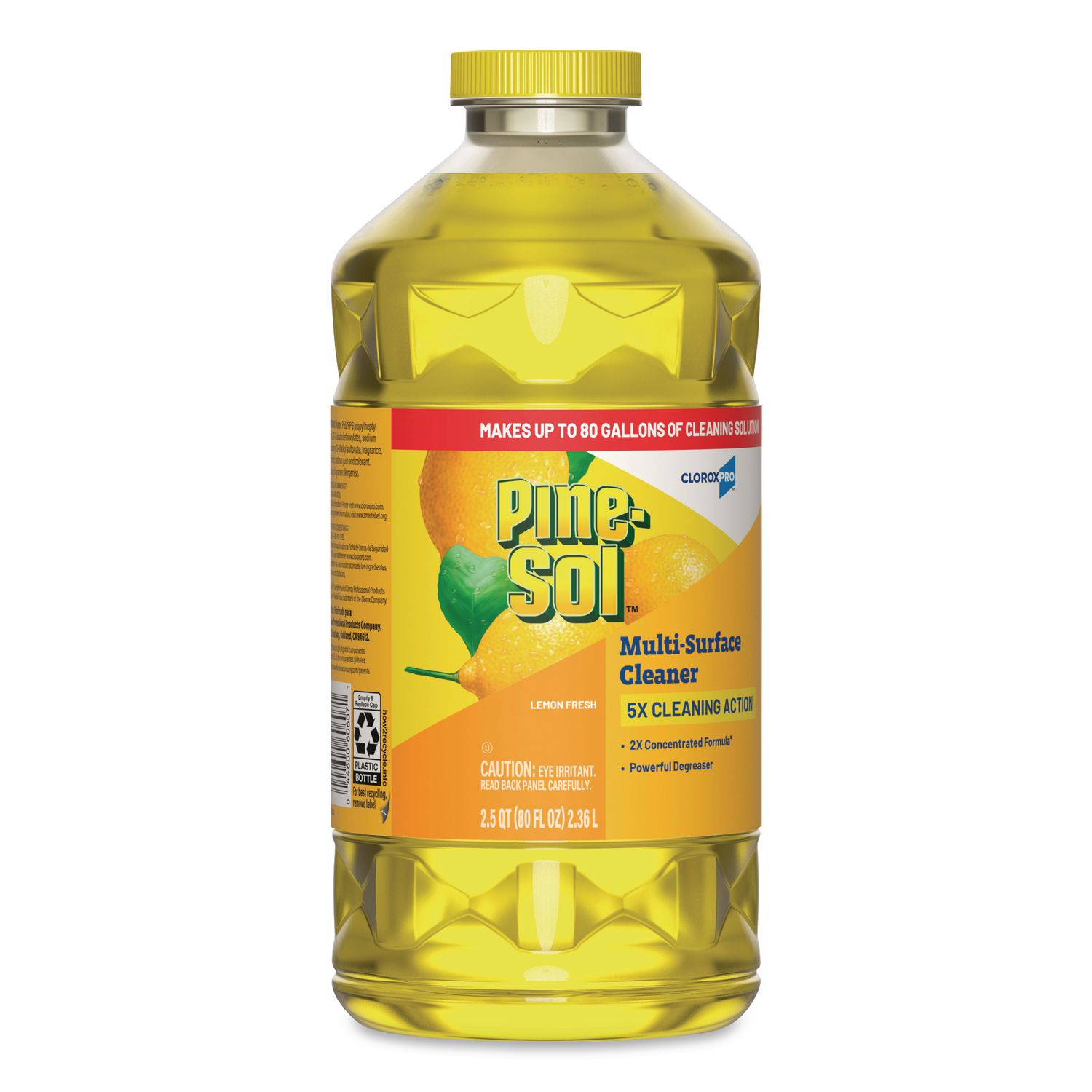 CloroxPro Multi-Surface Cleaner Concentrated, Lemon Fresh Scent, 80 oz Bottle