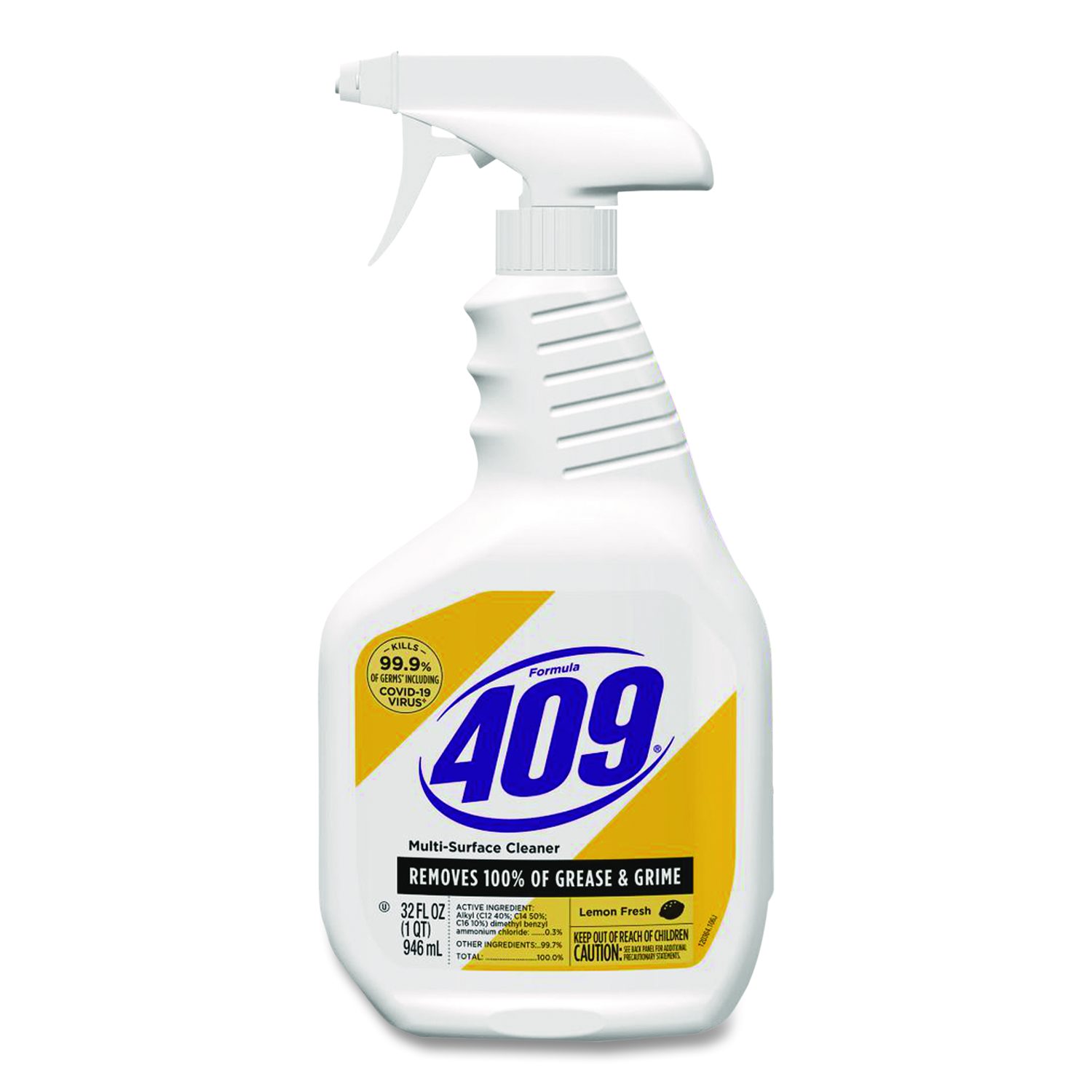 Multi-Surface Cleaner, Lemon Scent, 32 oz Spray Bottle, 9/Carton
