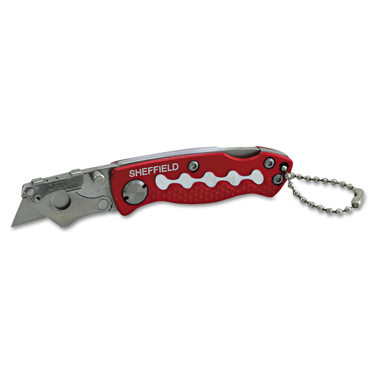 Sheffield Mini Lockback Knife, 1 Utility Blade, Red Cartridge Savers