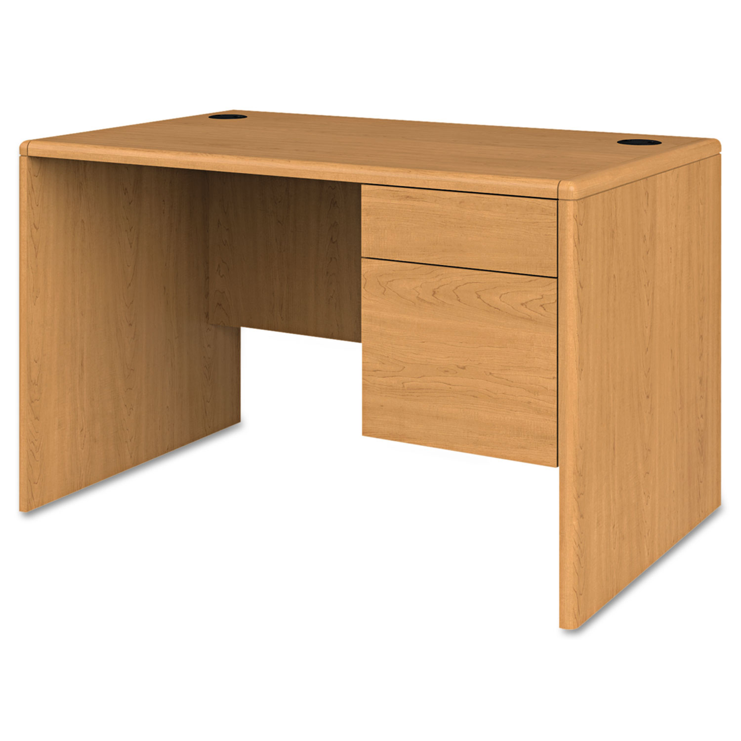  HON H107885R.CC 10700 Series Single 3/4 Right Pedestal Desk, 48w x 30d x 29.5h, Harvest (HON107885RCC) 