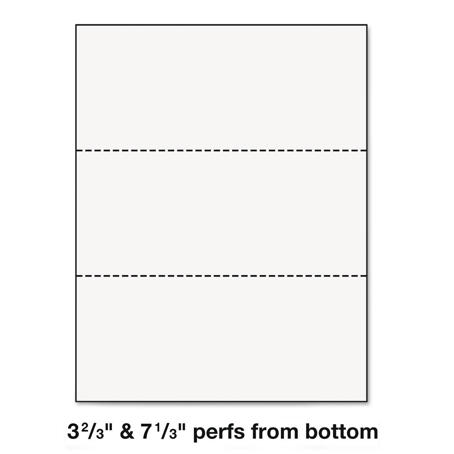 Pro Office Paper, Perf 3 2/3 & 7 1/3 from Bottom, WE, Letter, 24lb, 500/RM