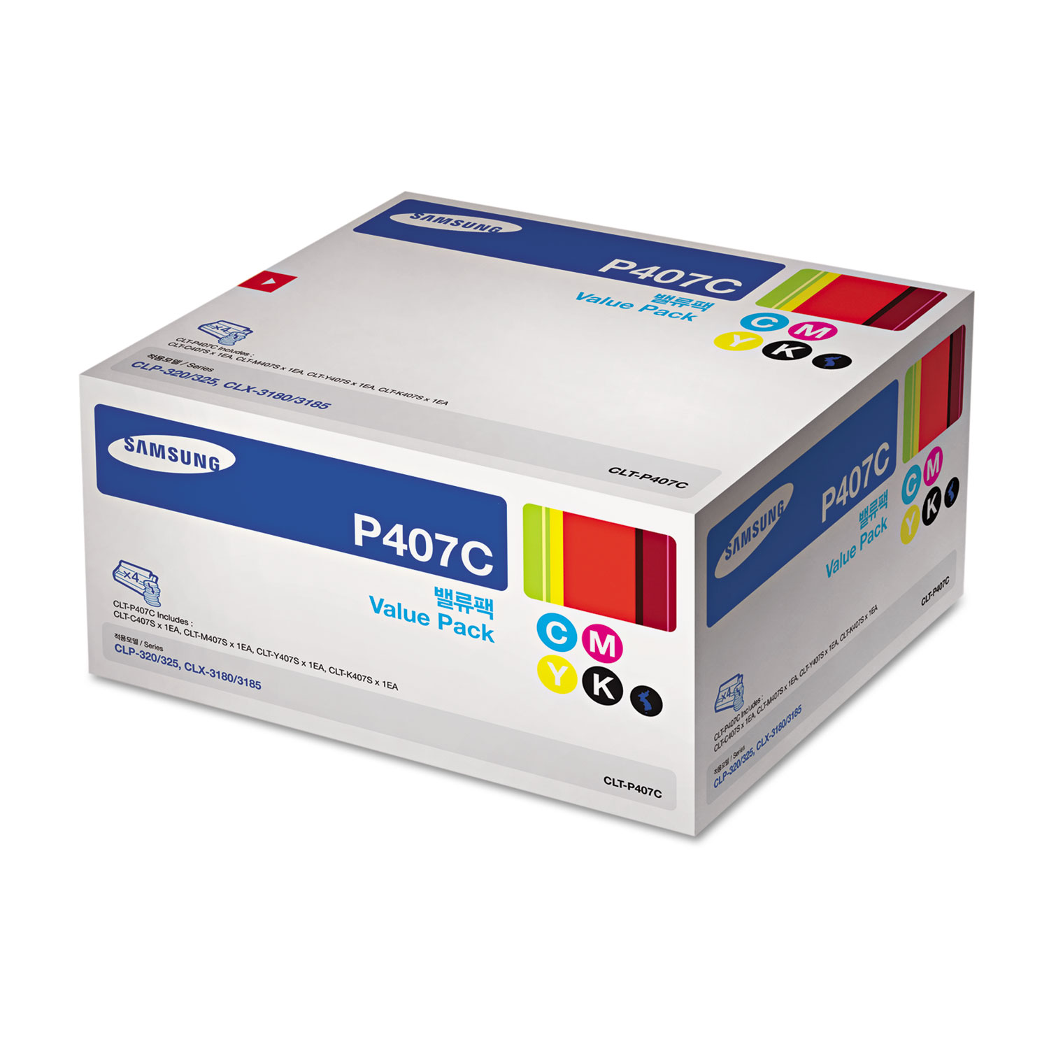 CLT-P407C (SU389A) Toner, Black/Cyan/Magenta/Yellow