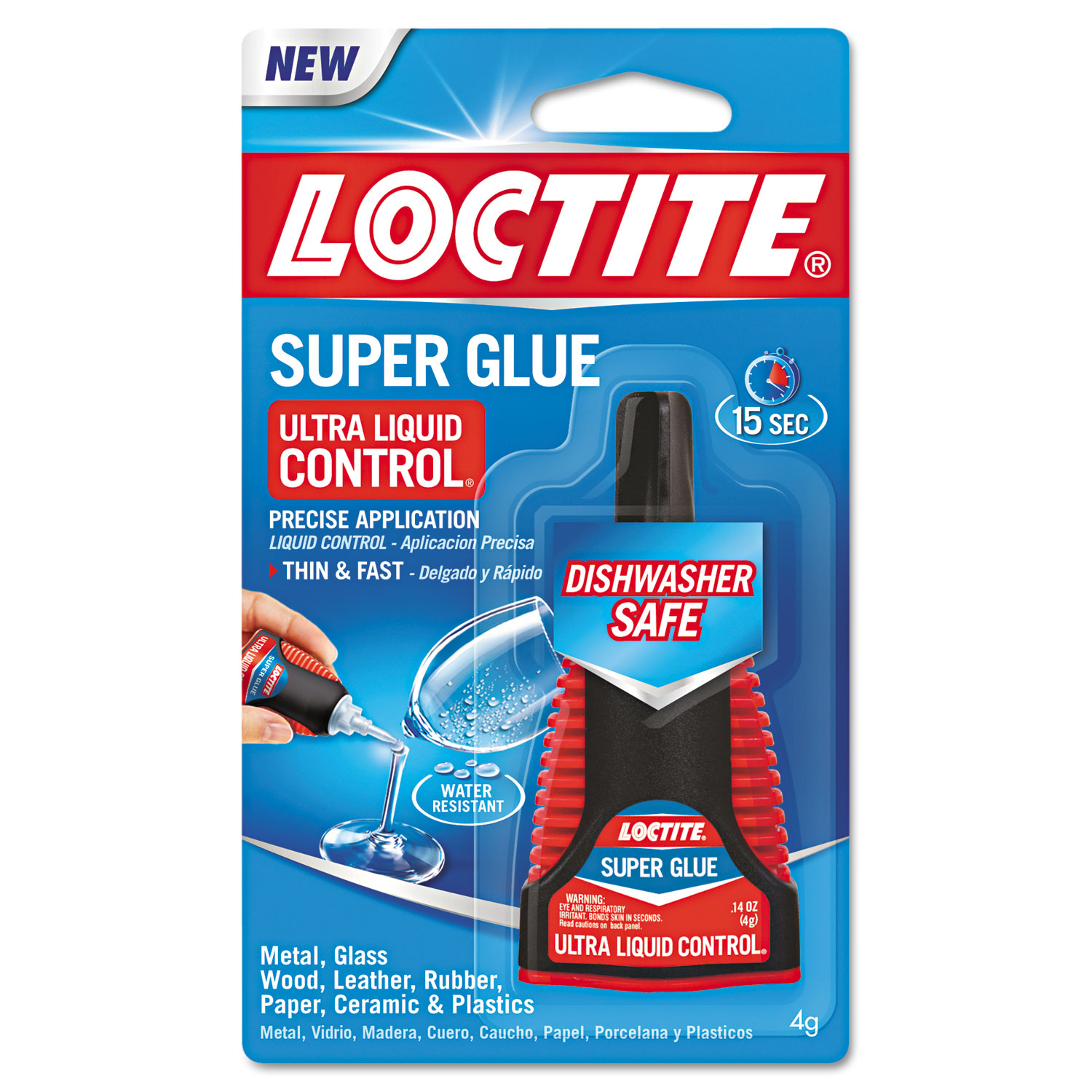 Loctite Easy Squeeze Super Glue Gel, 0.14 oz, 3 ct