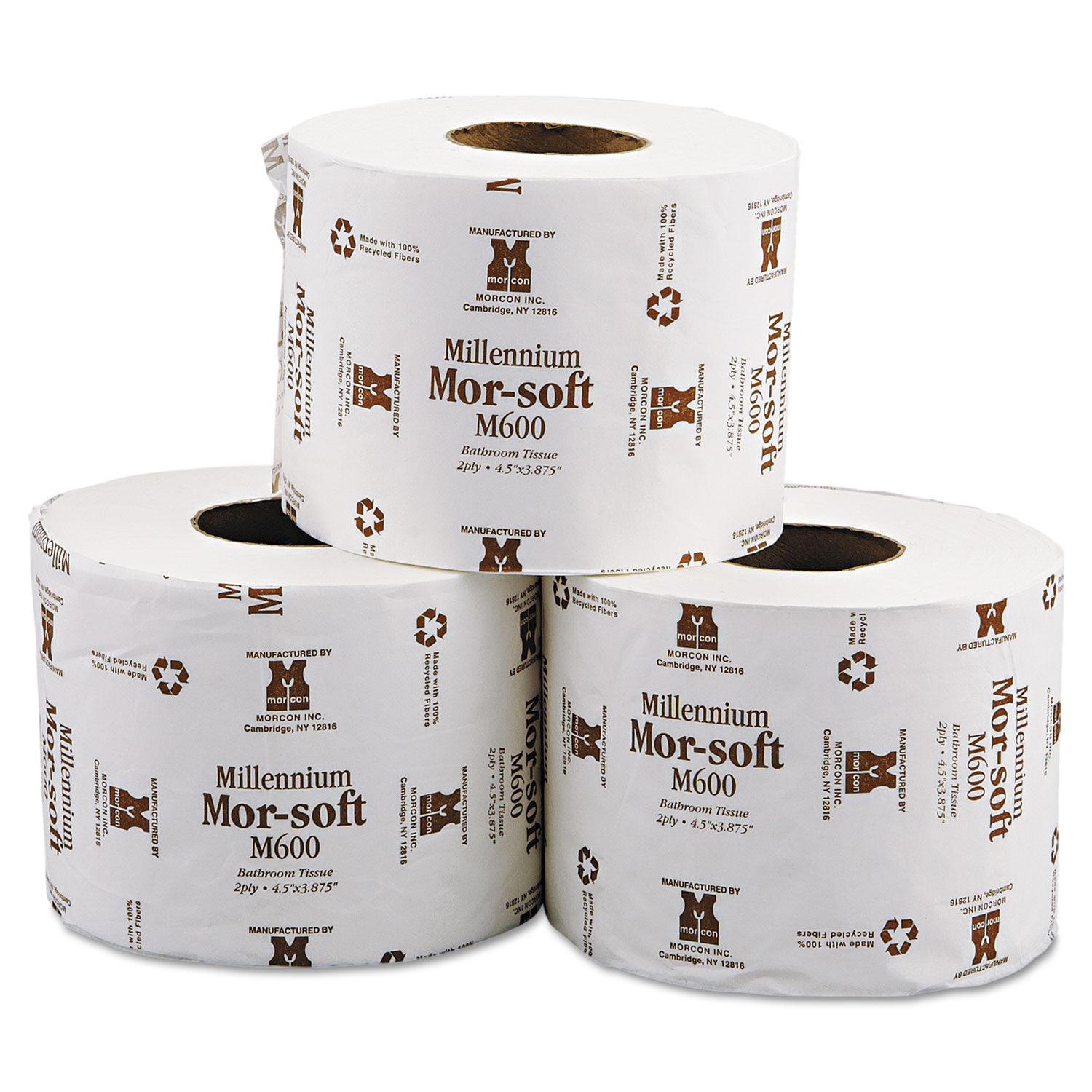Morsoft Millennium Bath Tissue, 2-Ply, 600 Sheets/Roll, 48 Rolls/Carton