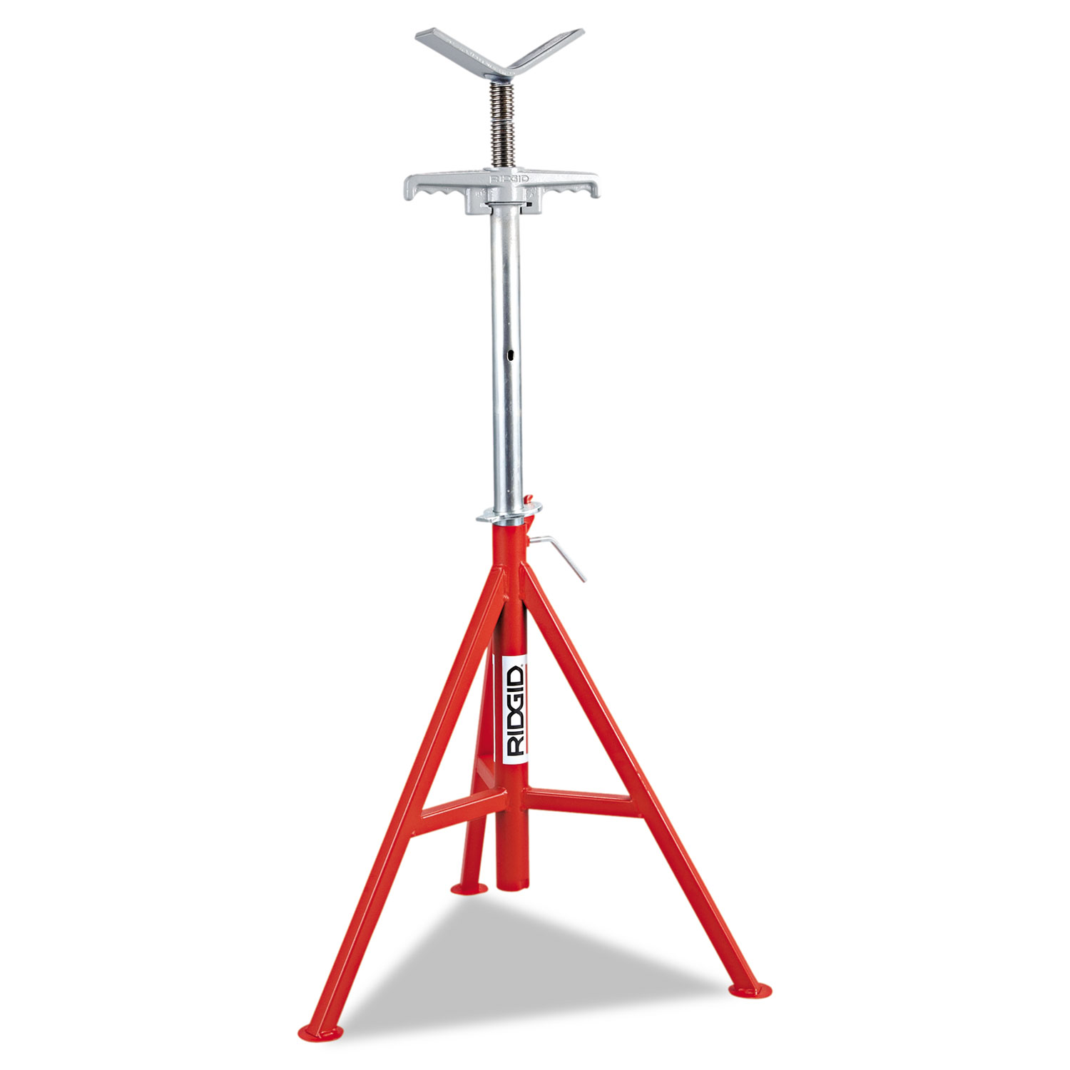 V Head Pipe Stand, Up to 12 Pipe Capacity, Red