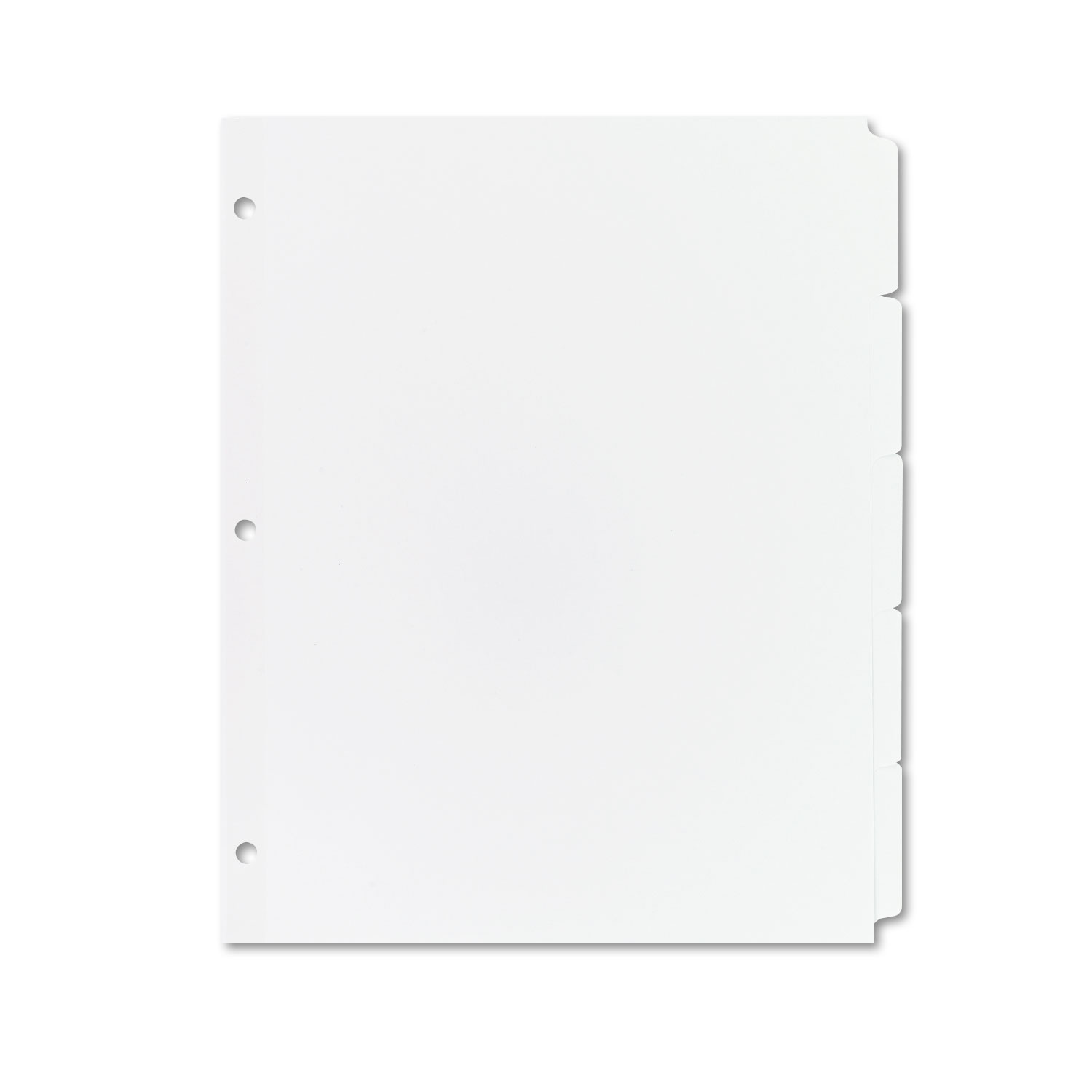  Avery 11506 Write & Erase Plain-Tab Paper Dividers, 5-Tab, Letter, White, 36 Sets (AVE11506) 