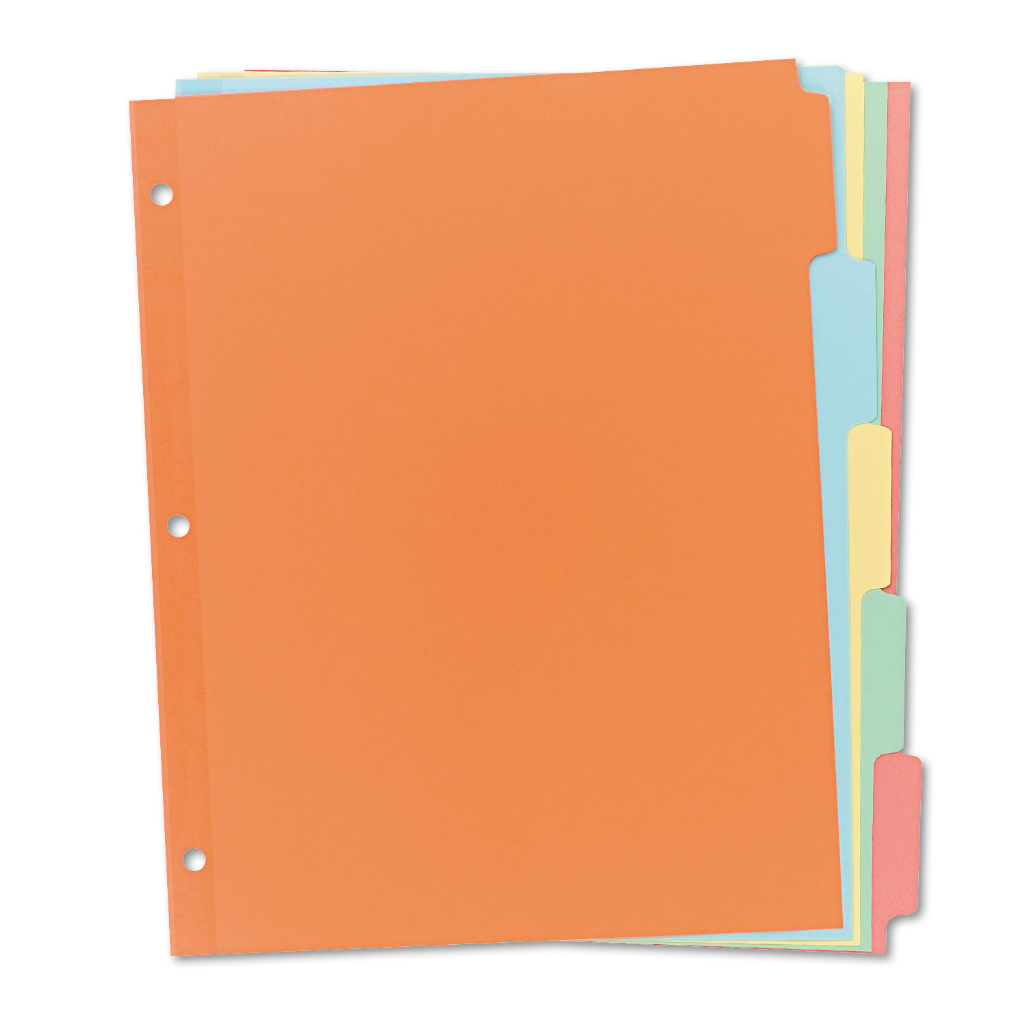  Avery 11508 Write & Erase Plain-Tab Paper Dividers, 5-Tab, Letter, Multicolor, 36 Sets (AVE11508) 