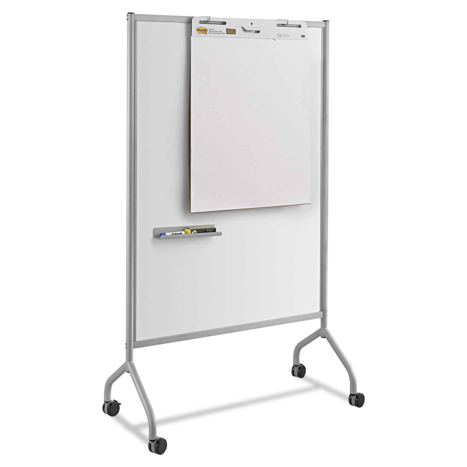 Safco 8511GR Impromptu Magnetic Whiteboard Collaboration Screen, 42w x 21.5d x 72h, Gray/White (SAF8511GR) 