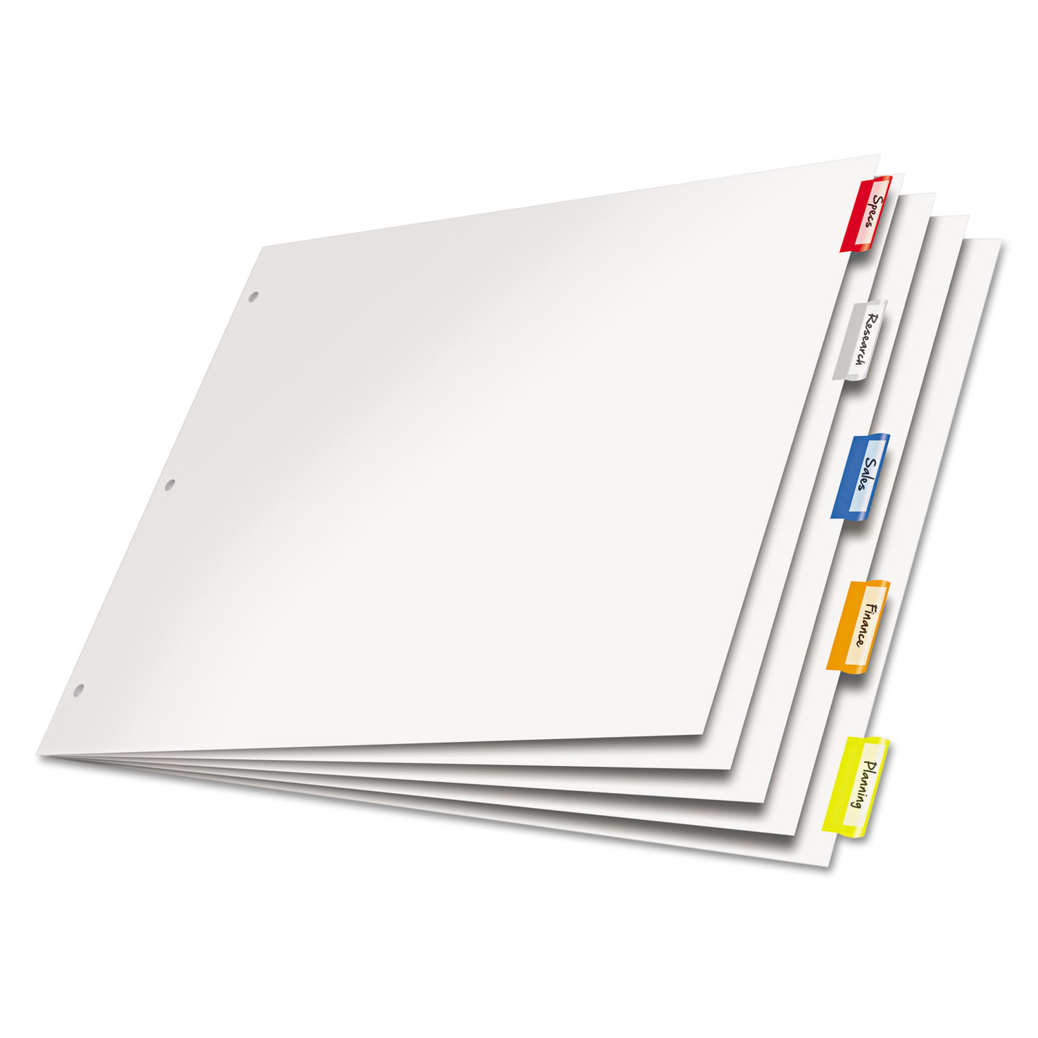  Cardinal 84814 Paper Insertable Dividers, 5-Tab, 11 x 17, White, 1 Set (CRD84814) 