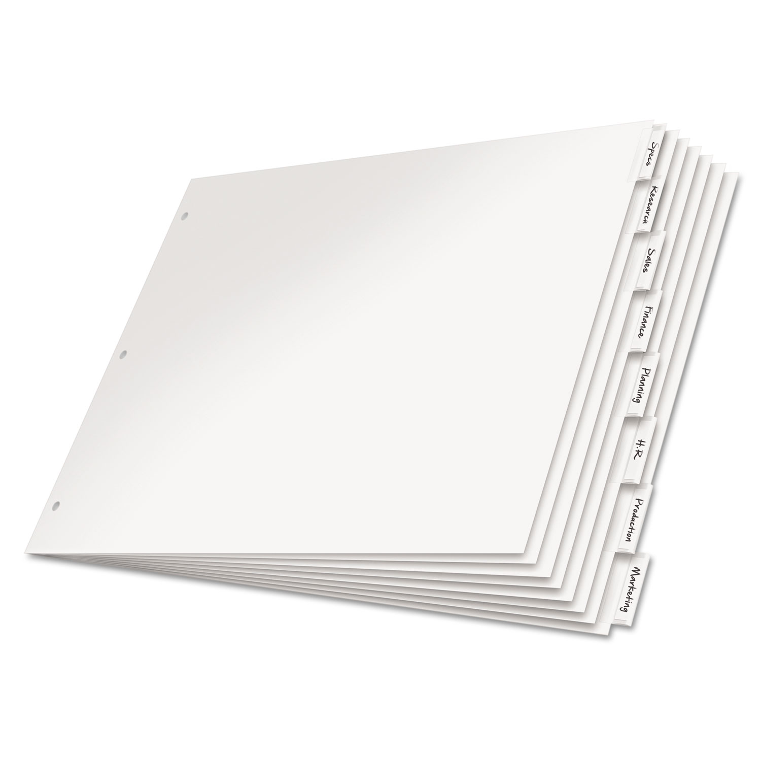  Cardinal 84815 Paper Insertable Dividers, 8-Tab, 11 x 17, White, 1 Set (CRD84815) 