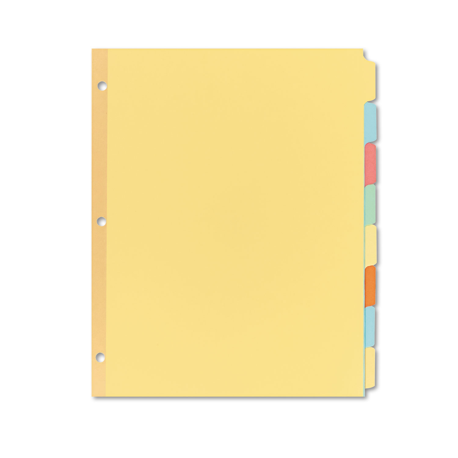  Avery 11509 Write & Erase Plain-Tab Paper Dividers, 8-Tab, Letter, Multicolor, 24 Sets (AVE11509) 