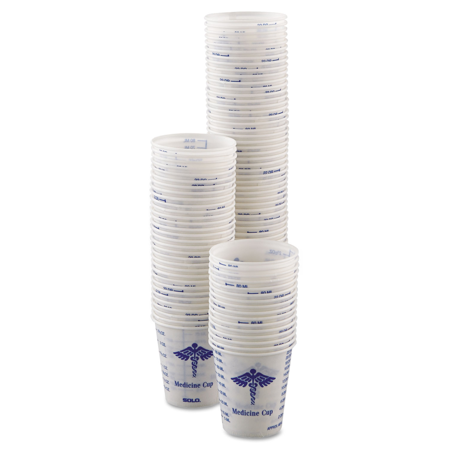 Paper Medical & Dental Graduated Cups, 3oz, White/Blue, 100/Bag, 50 Bags/Carton