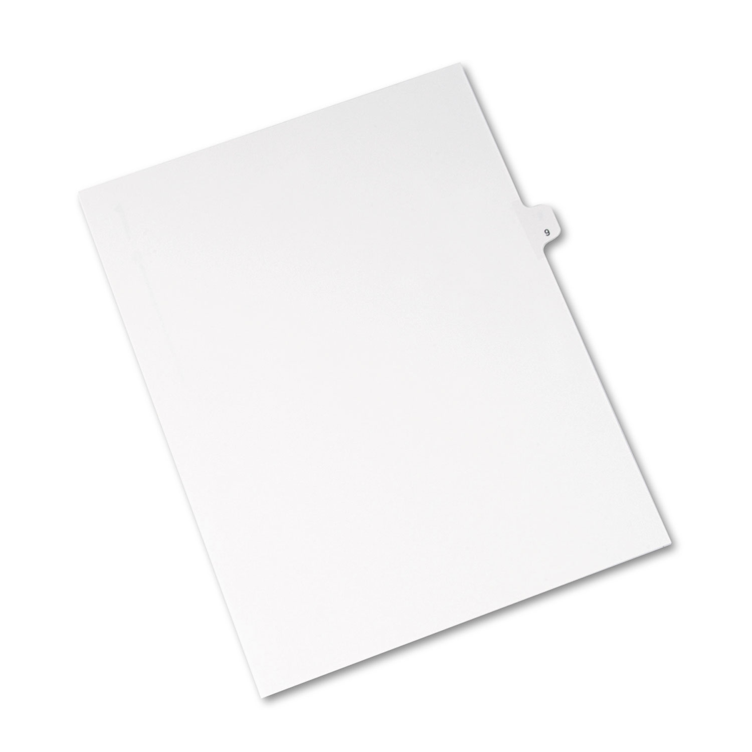 Avery-Style Legal Exhibit Side Tab Divider, Title: 9, Letter, White, 25/Pack