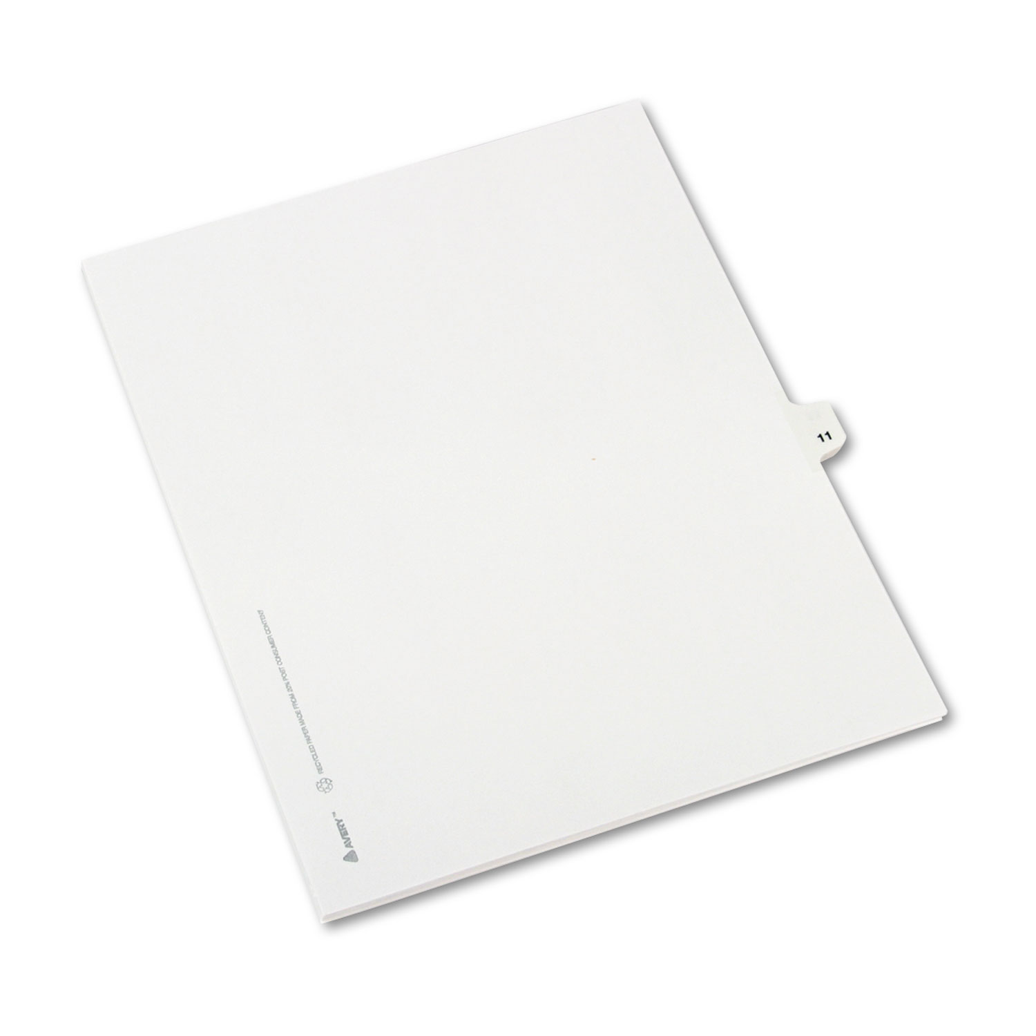 Avery-Style Legal Exhibit Side Tab Divider, Title: 11, Letter, White, 25/Pack