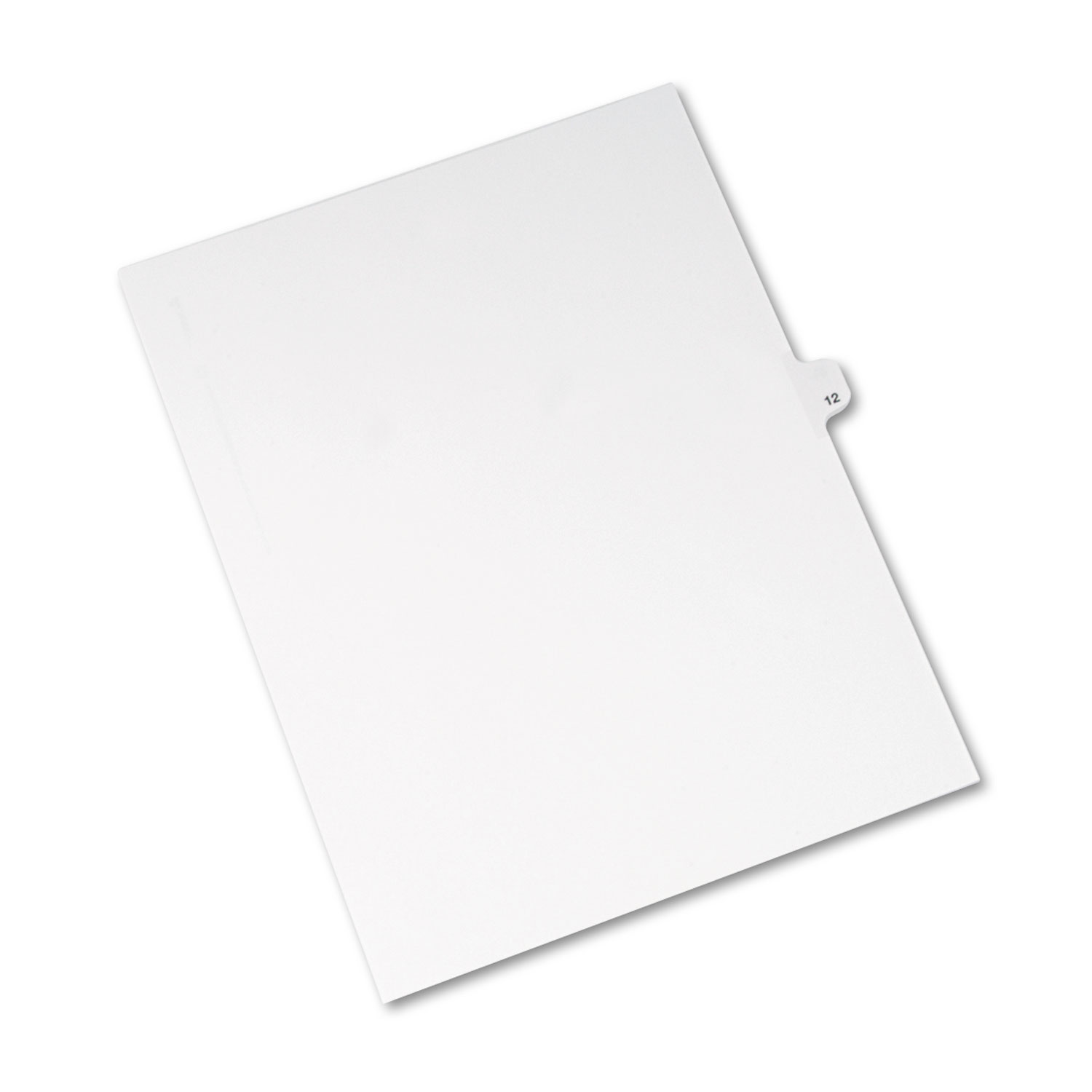 Avery-Style Legal Exhibit Side Tab Divider, Title: 12, Letter, White, 25/Pack