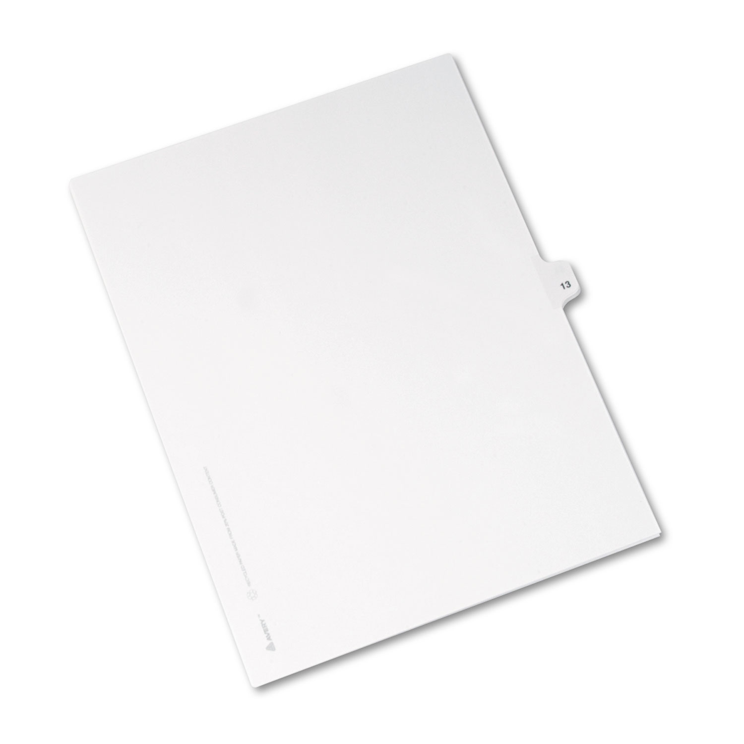 Avery-Style Legal Exhibit Side Tab Divider, Title: 13, Letter, White, 25/Pack
