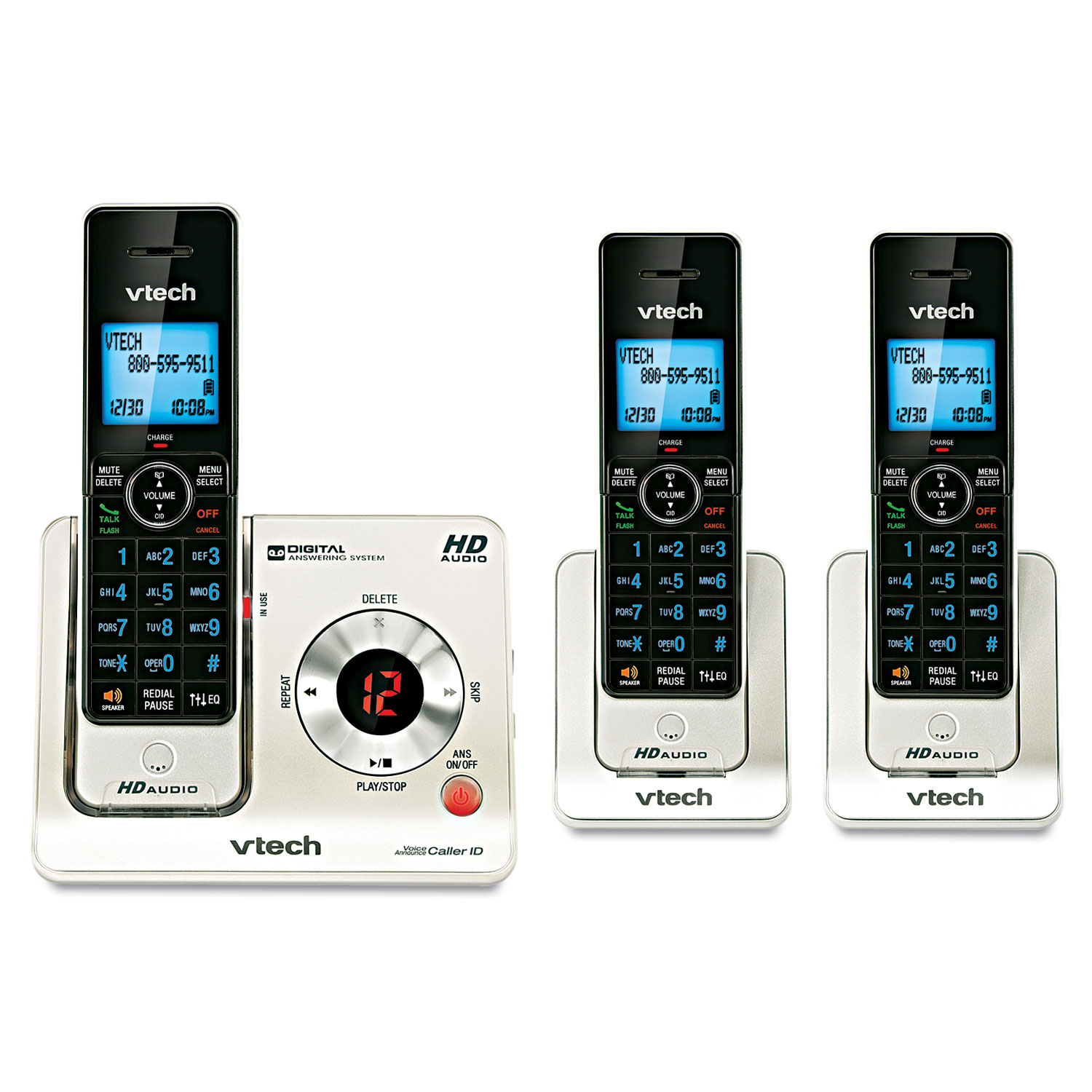  Vtech LS6425-3 LS6425-3 DECT 6.0 Cordless Voice Announce Answering System (VTELS64253) 