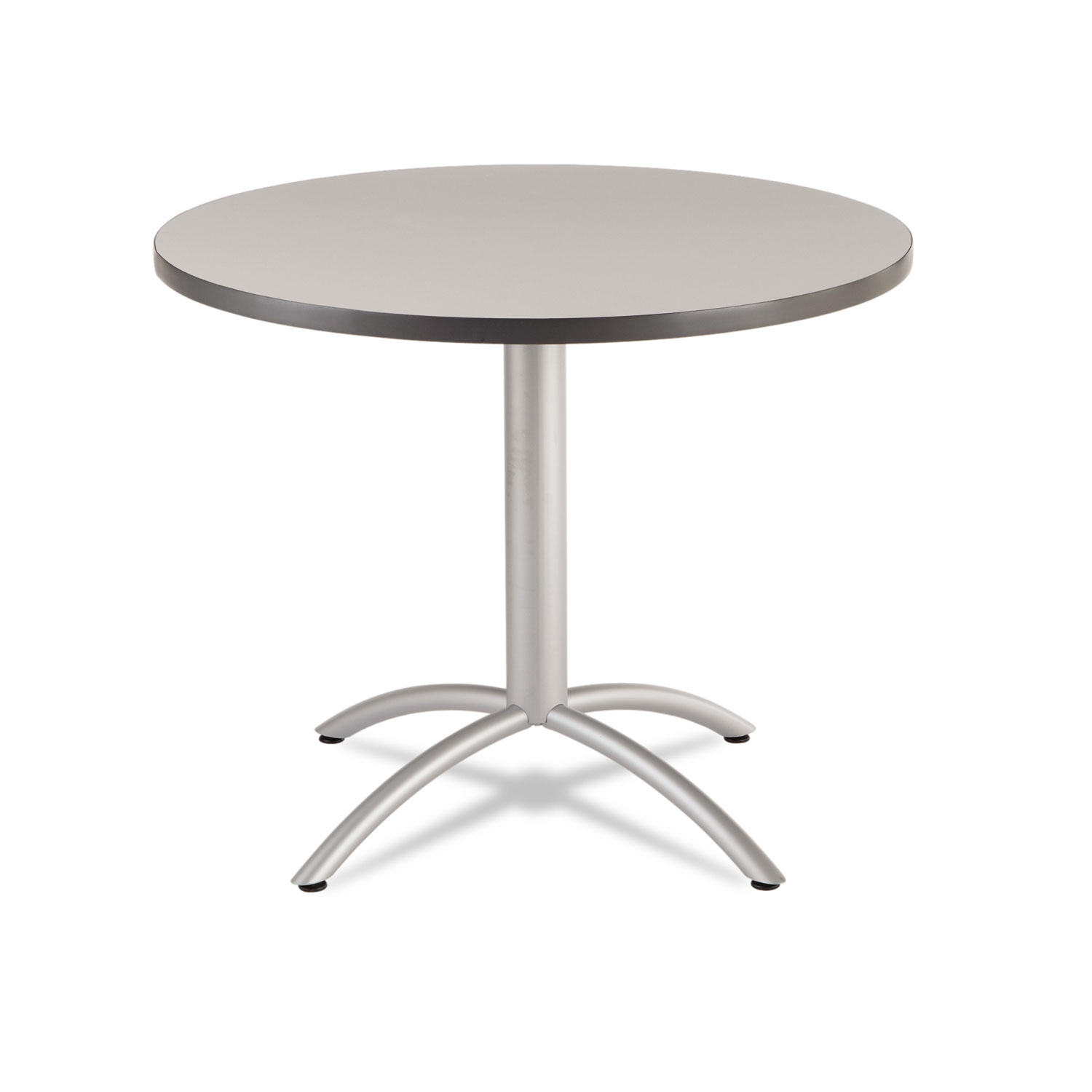 CaféWorks Table, 36 dia x 30h, Gray/Silver