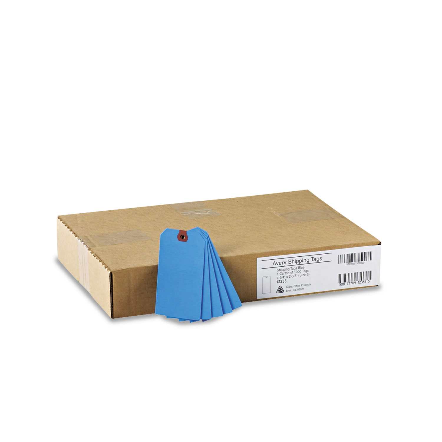 Unstrung Shipping Tags, Paper, 4 3/4 x 2 3/8, Blue, 1,000/Box