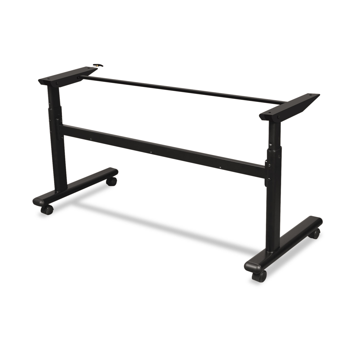 Height-Adjustable Flipper Table Base, 72w x 24d x 28-1/2 to 45h, Black
