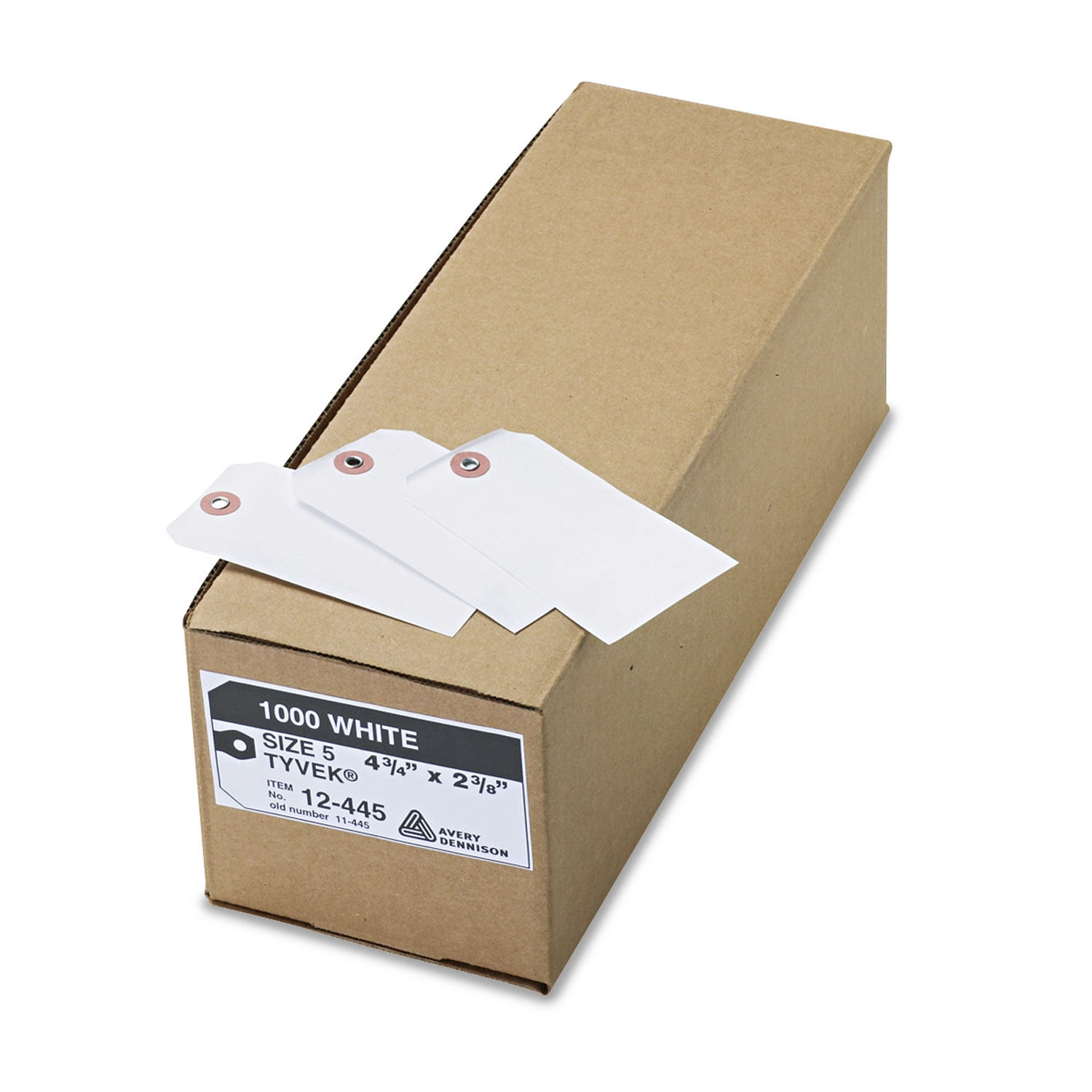 Tyvek Shipping Tags, 4 3/4 x 2 3/8, White, 1,000/Box