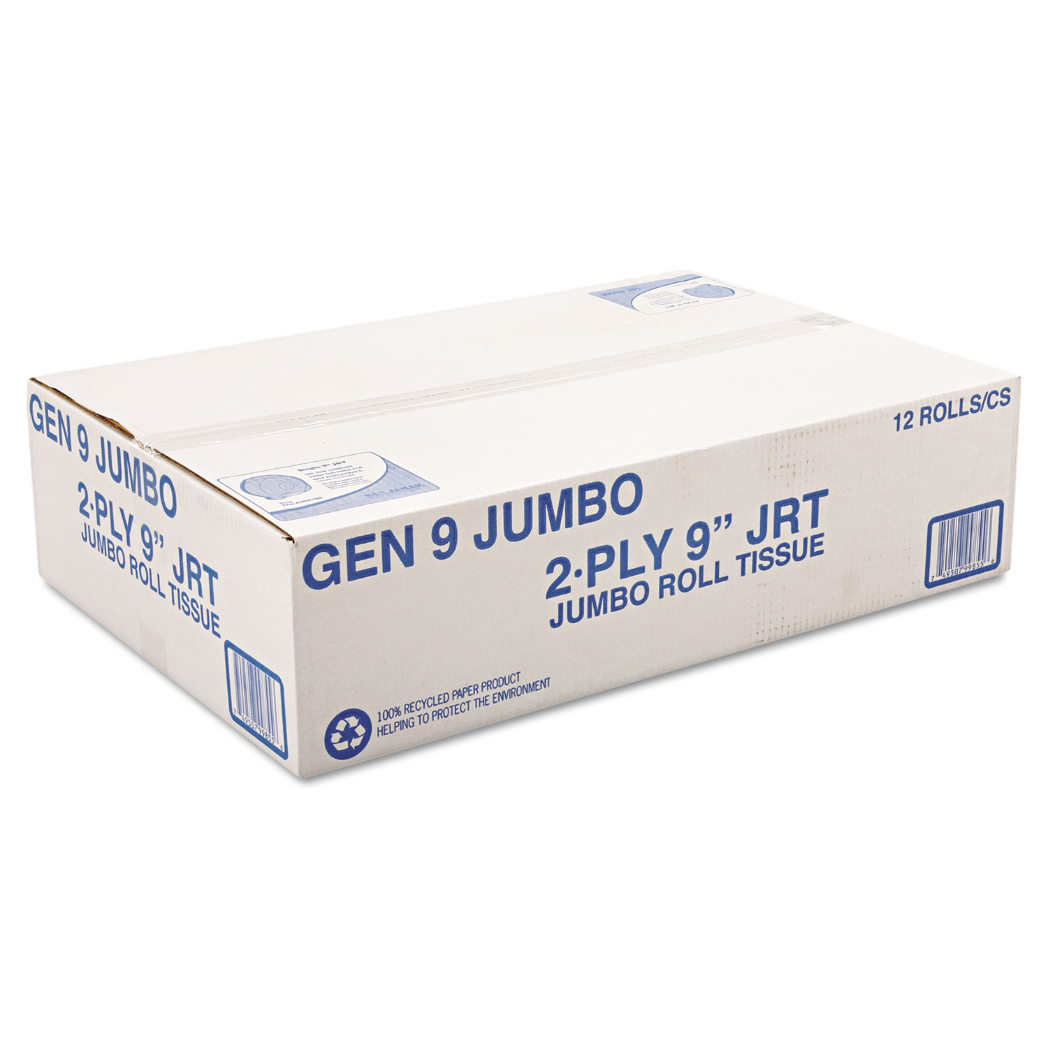 Jumbo Roll Bath Tissue, 2-Ply, 9