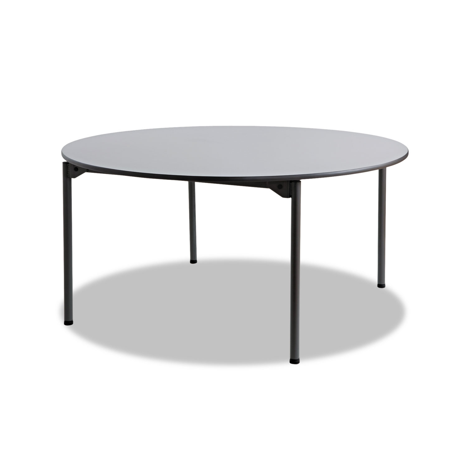 Maxx Legroom Round Folding Table, 60 Dia. x 29-1/2h, Gray/Charcoal