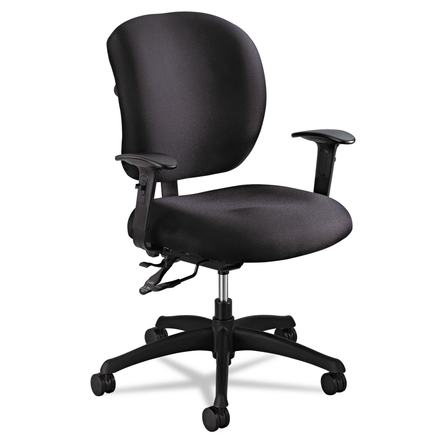  Safco 3391BL Alday Intensive-Use Chair, Supports up to 500 lbs., Black Seat/Black Back, Black Base (SAF3391BL) 