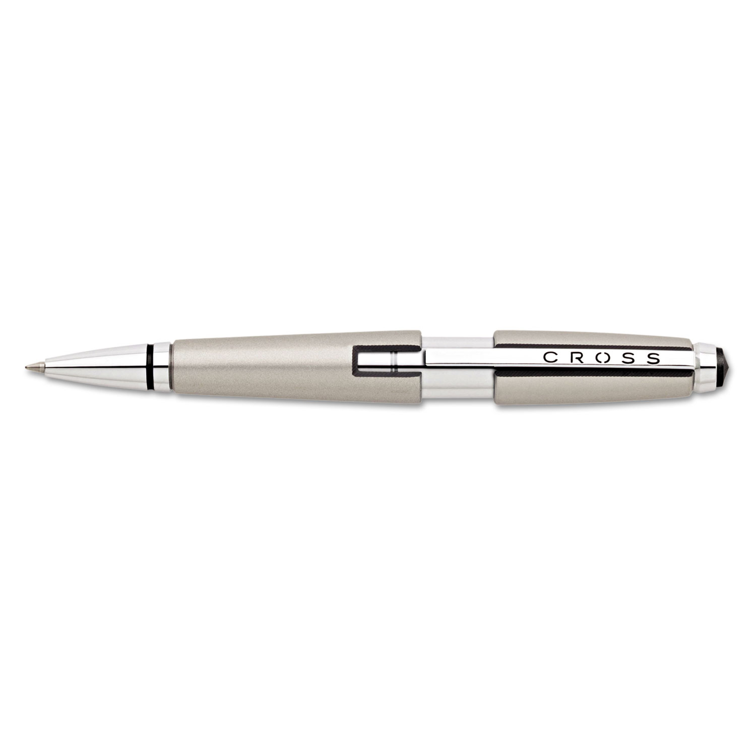  Cross AT0555-5 Edge Retractable Gel Pen Gift Box, Medium 0.7mm, Black Ink, Titanium Barrel (CROAT05555) 