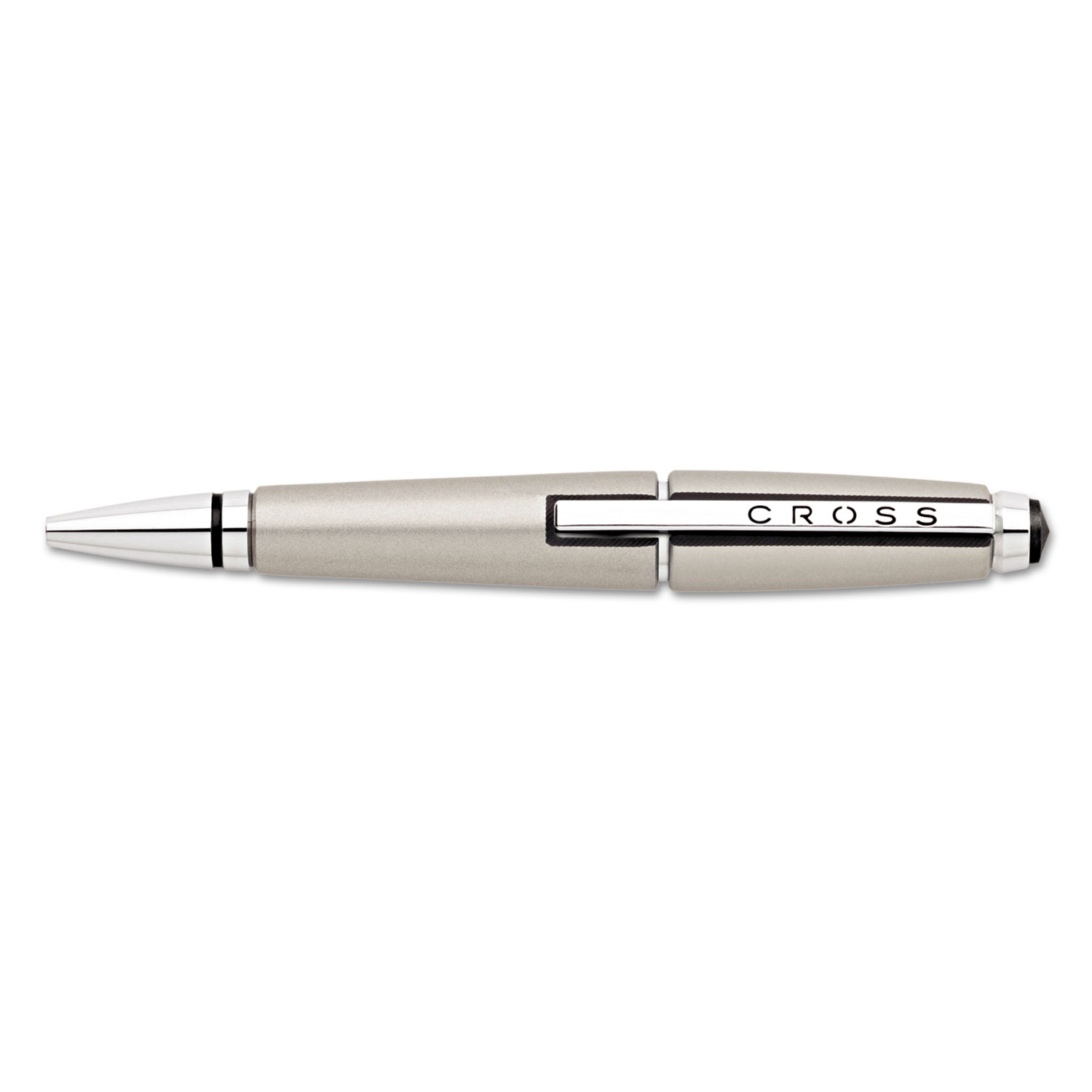 Edge Retractable Gel Pen Gift Box, Medium 0.7mm, Black Ink, Titanium Barrel