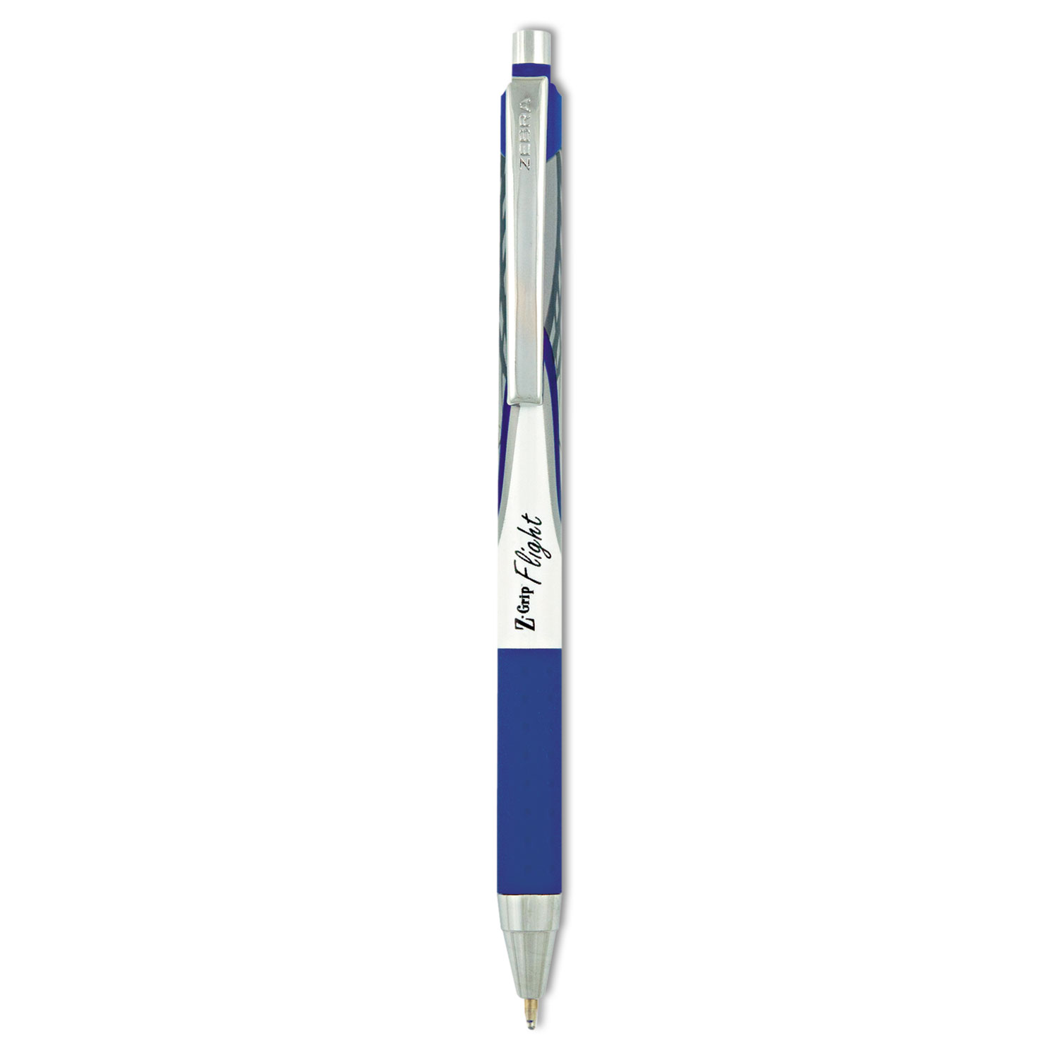  Zebra 21920 Z-Grip Flight Retractable Ballpoint Pen, 1.2mm, Blue Ink, White Barrel, Dozen (ZEB21920) 