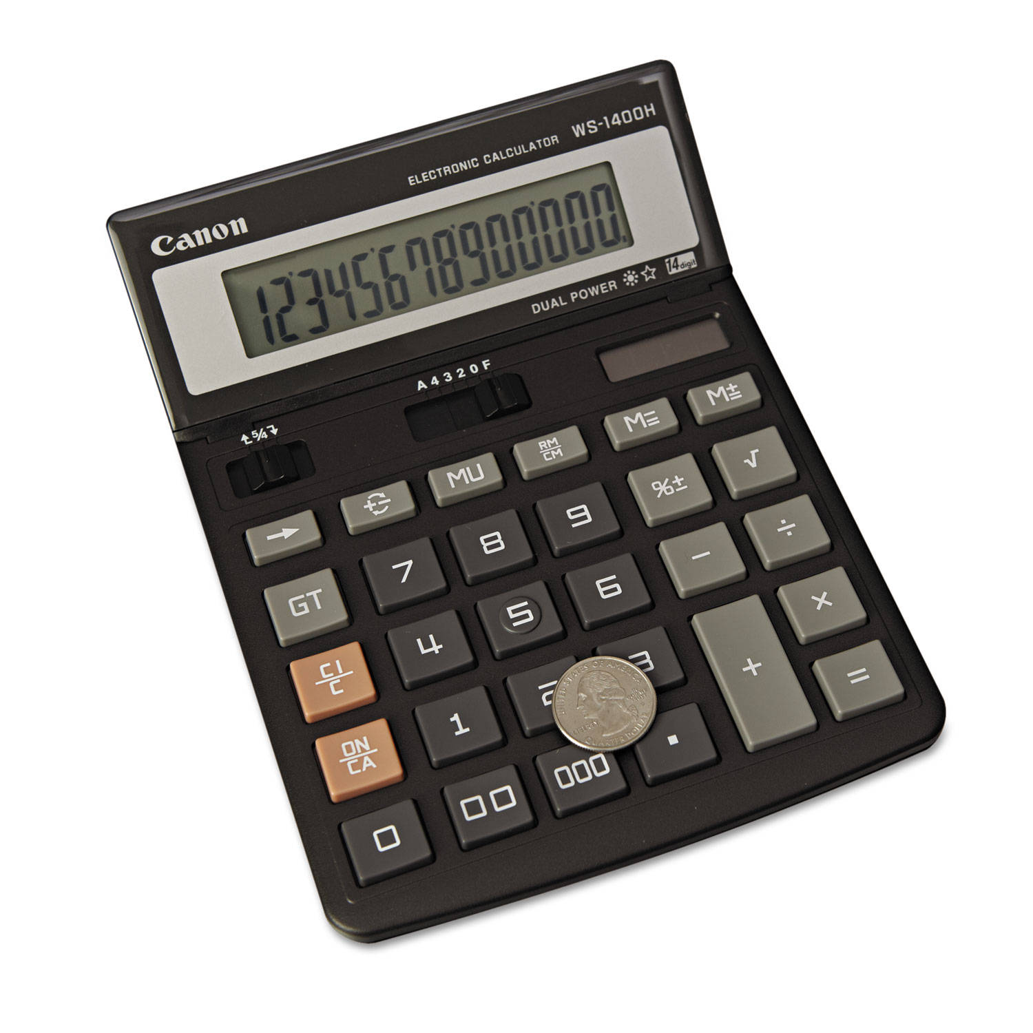  Canon 4087A005 WS1400H Display Calculator, 14-Digit LCD (CNM4087A005AA) 