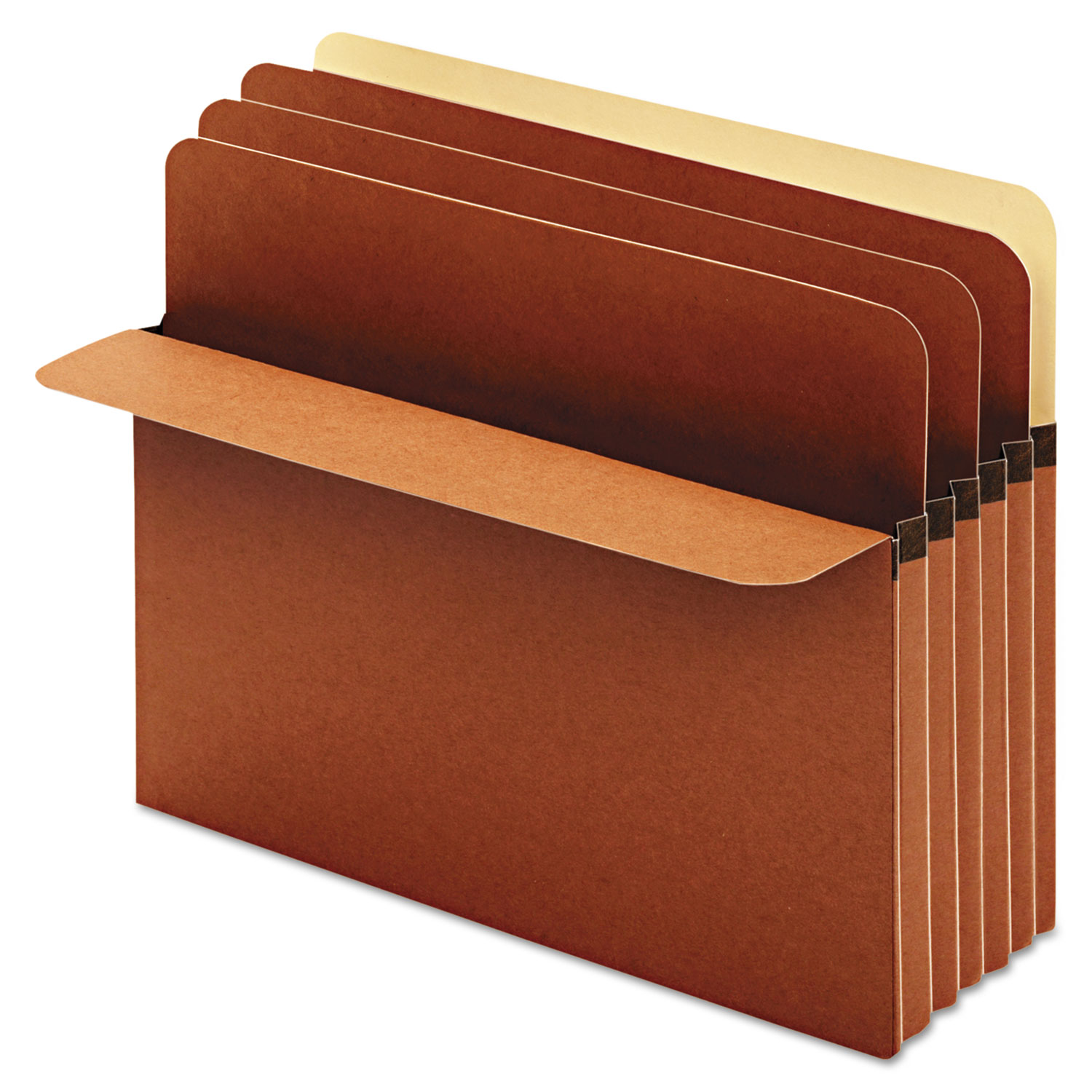 Pendaflex® Divider Pockets, 5.25 Expansion, 4 Sections, Letter Size, Redrope, 10/Box