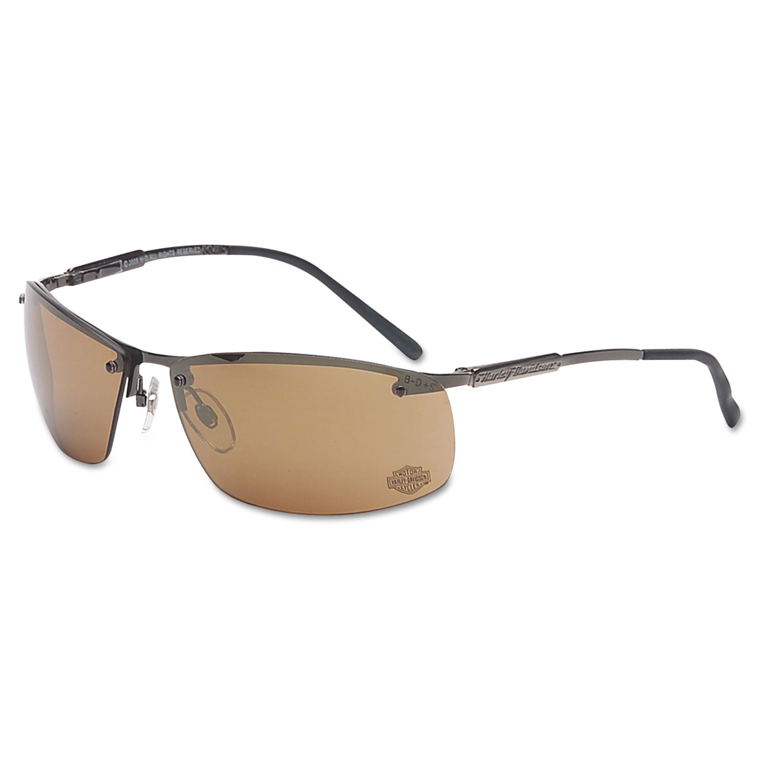 HD 700 Series Safety Glasses, Gunmetal Frame, Brown Mirror Lens