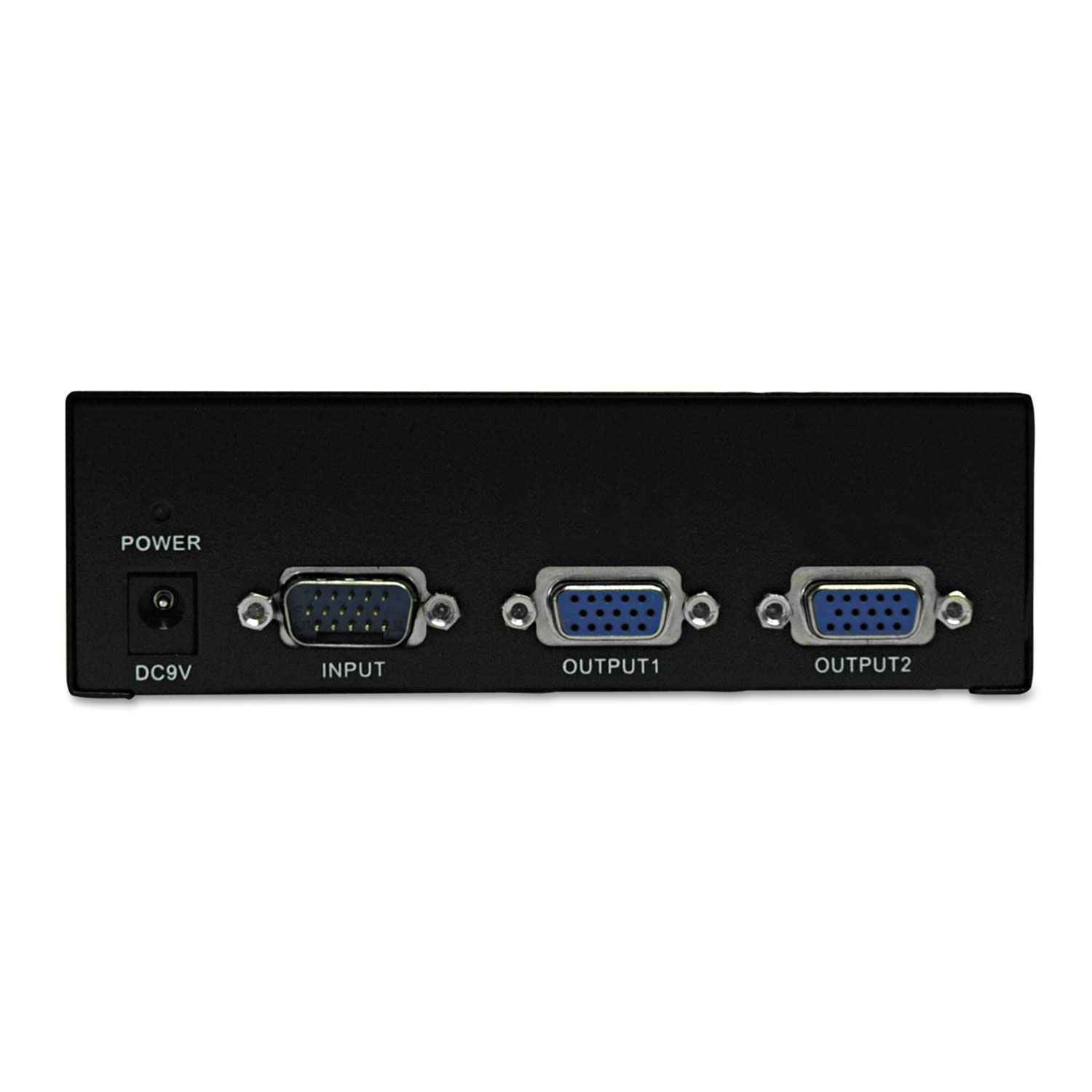 Video Splitter, VGA/SVGA, 2-Port Signal Booster, HD15 Ports