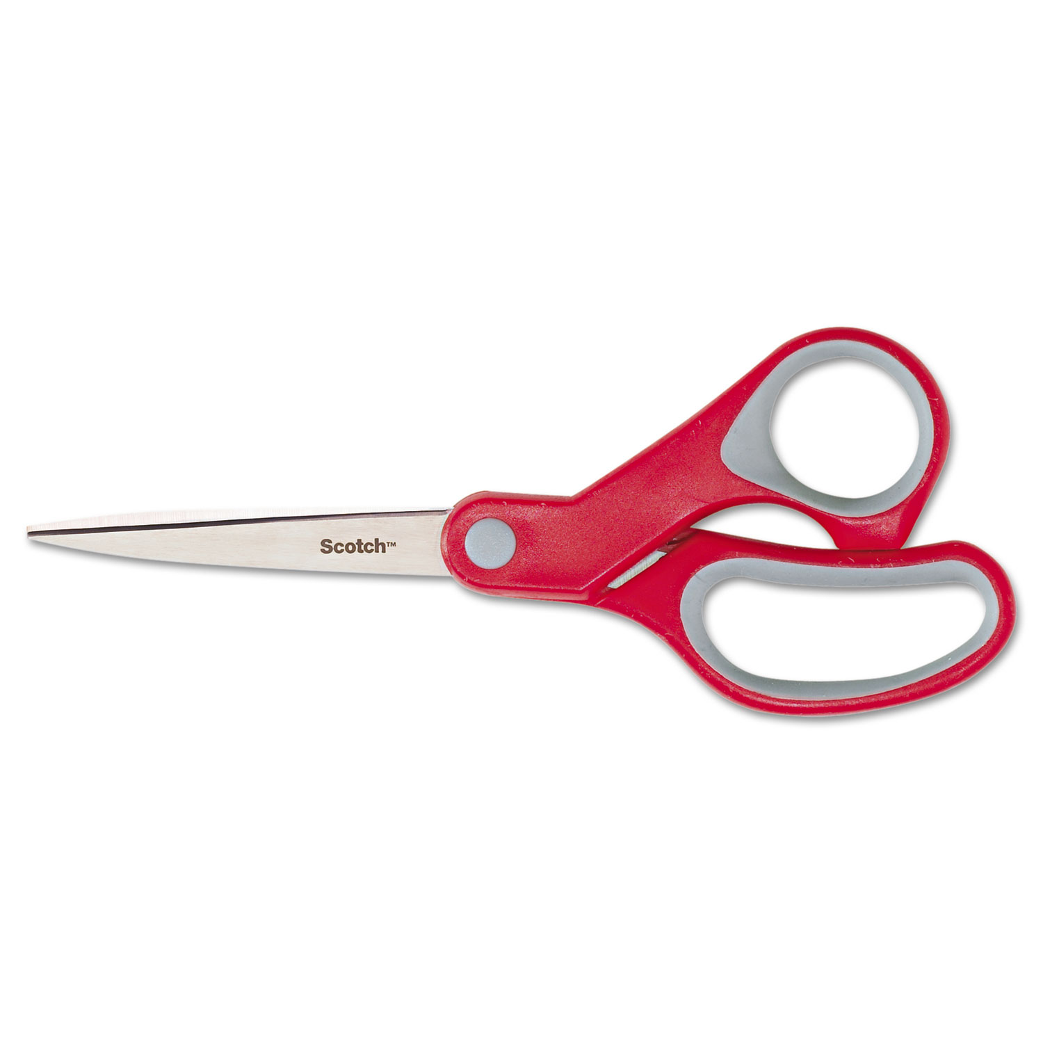  Scotch 1428 Multi-Purpose Scissors, 8 Long, 3.38 Cut Length, Gray/Red Straight Handle (MMM1428) 