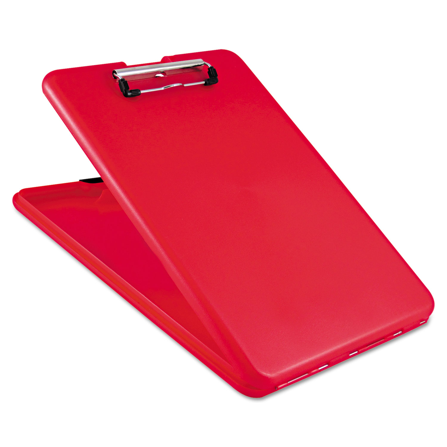 SlimMate Storage Clipboard, 1/2" Clip Capacity, Holds 8 1/2 x 11 Sheets, Red