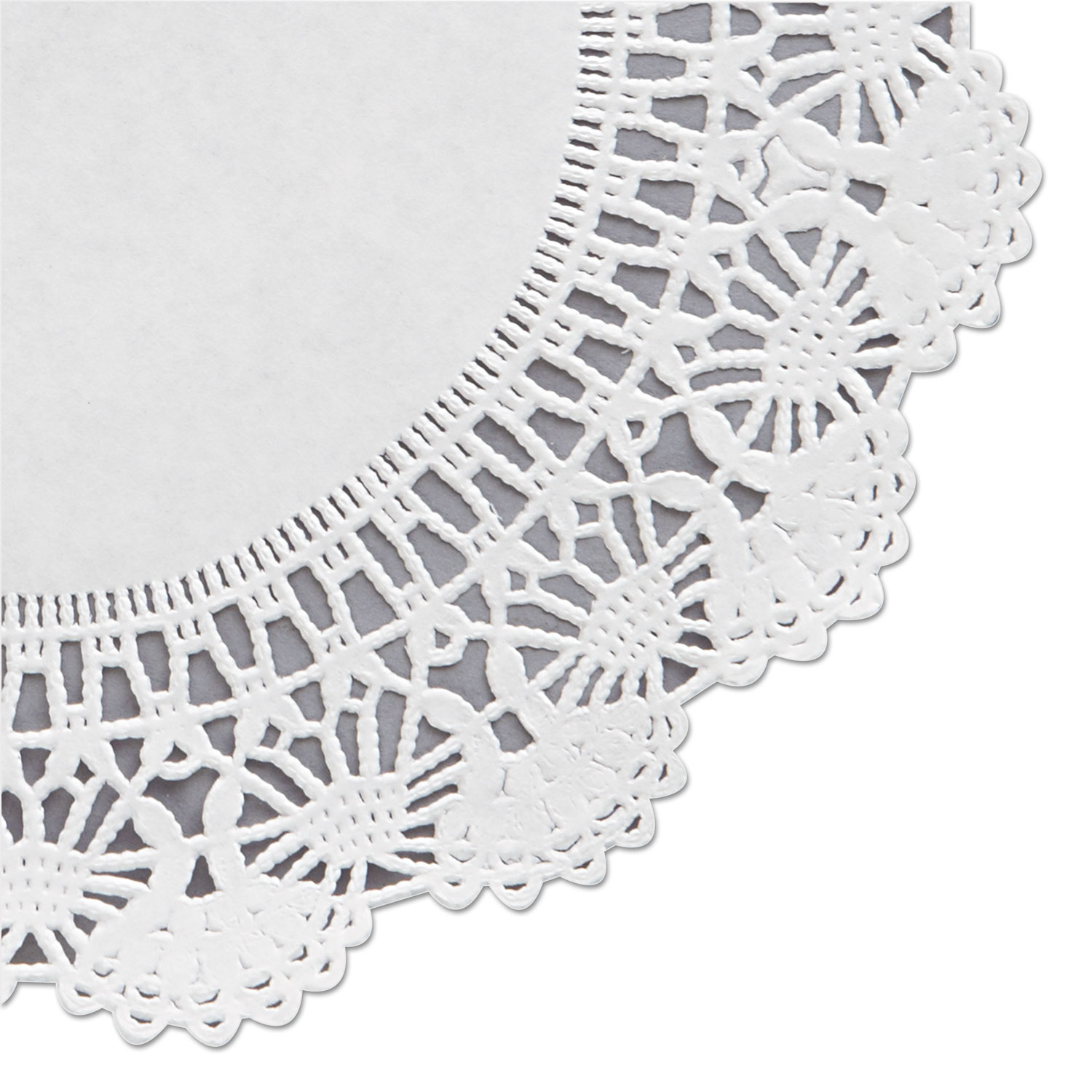 Cambridge Lace Doilies, Round, 8, White, 1000/Carton