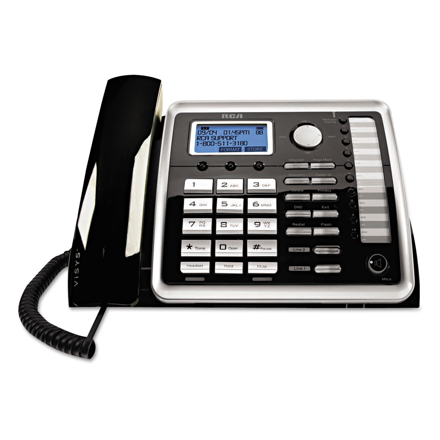  RCA 25260 ViSYS 25260 Two-Line Corded Wireless Speakerphone (RCA25260) 