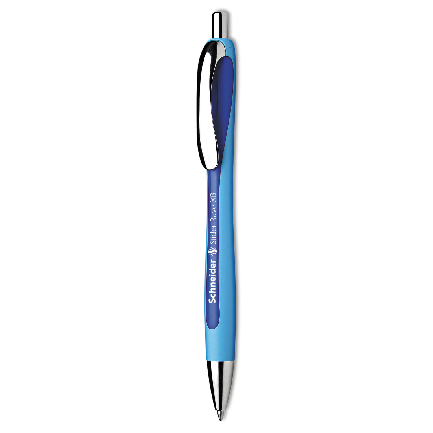  Stride 132503 Schneider Rave XB Retractable Ballpoint Pen, 1.4mm, Blue Ink, Blue/Blue Barrel (STW132503) 