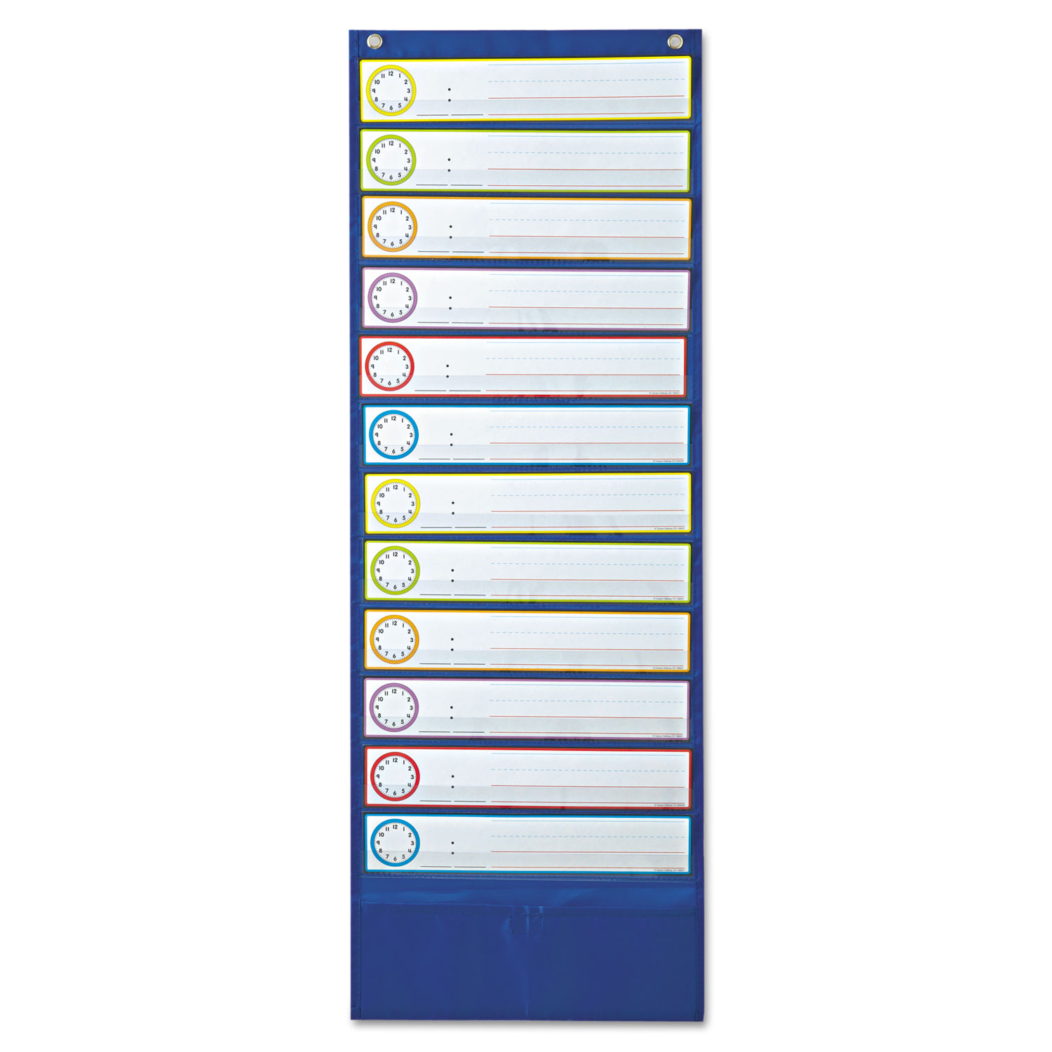 Deluxe Scheduling Pocket Chart, 12 Pockets, 13 x 36